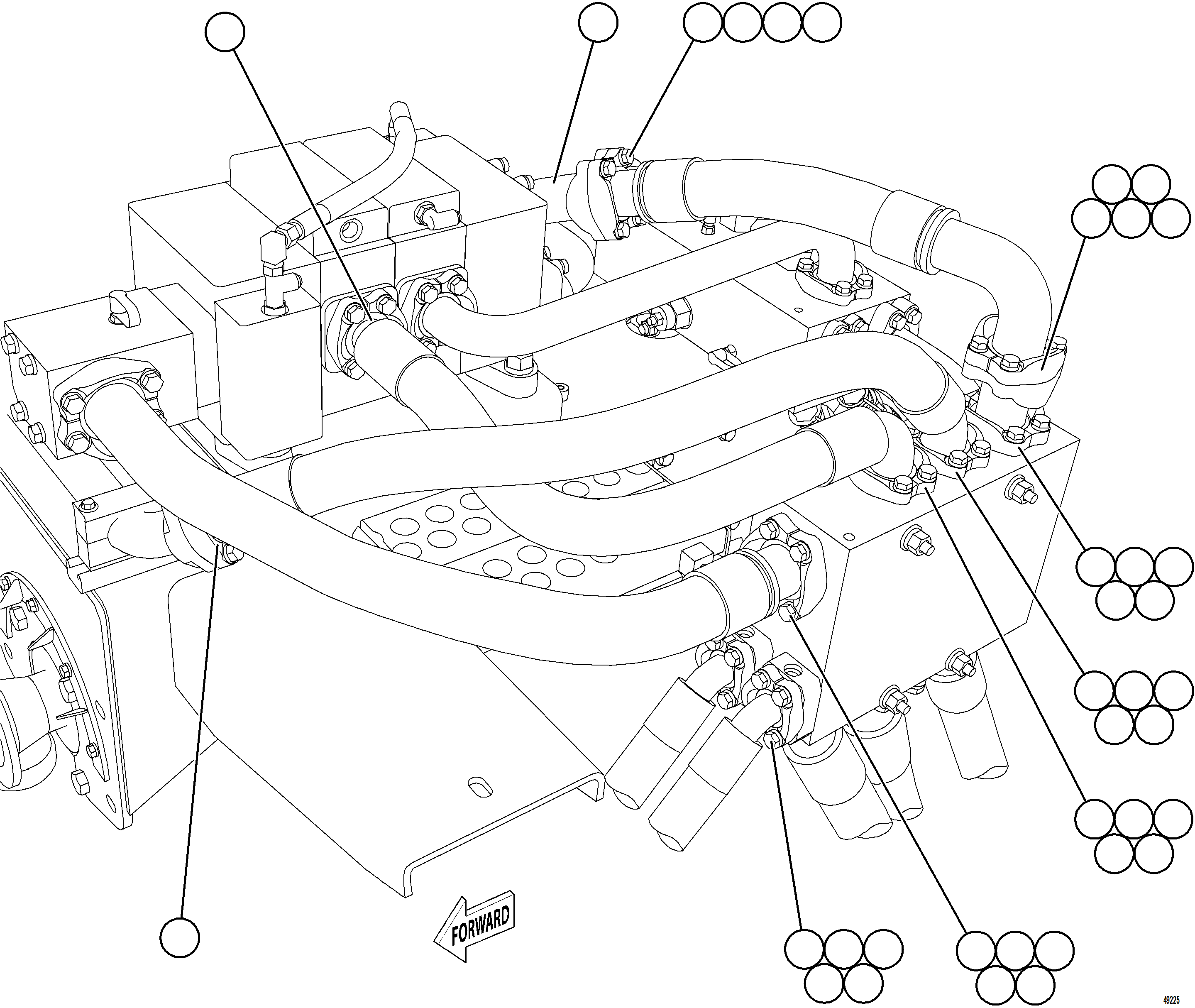 Komatsu parts book diagram for AFE78-EM 930E-5 S/N A40502 - A40505  KSA: HYDRAULIC TANK PIPING - HOIST CIRCUIT    1/2