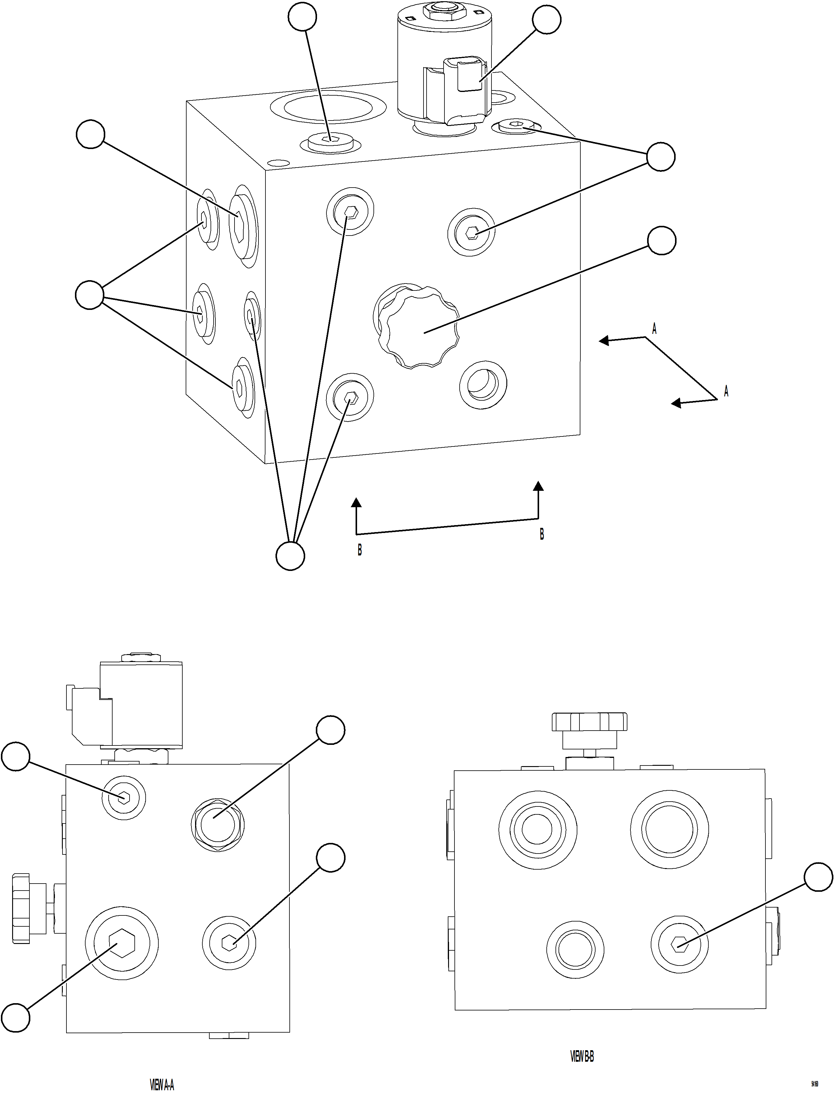 Komatsu parts book diagram for AFE78-EM 930E-5 S/N A40502 - A40505  KSA: AUXILIARY HYDRAULIC MANIFOLD