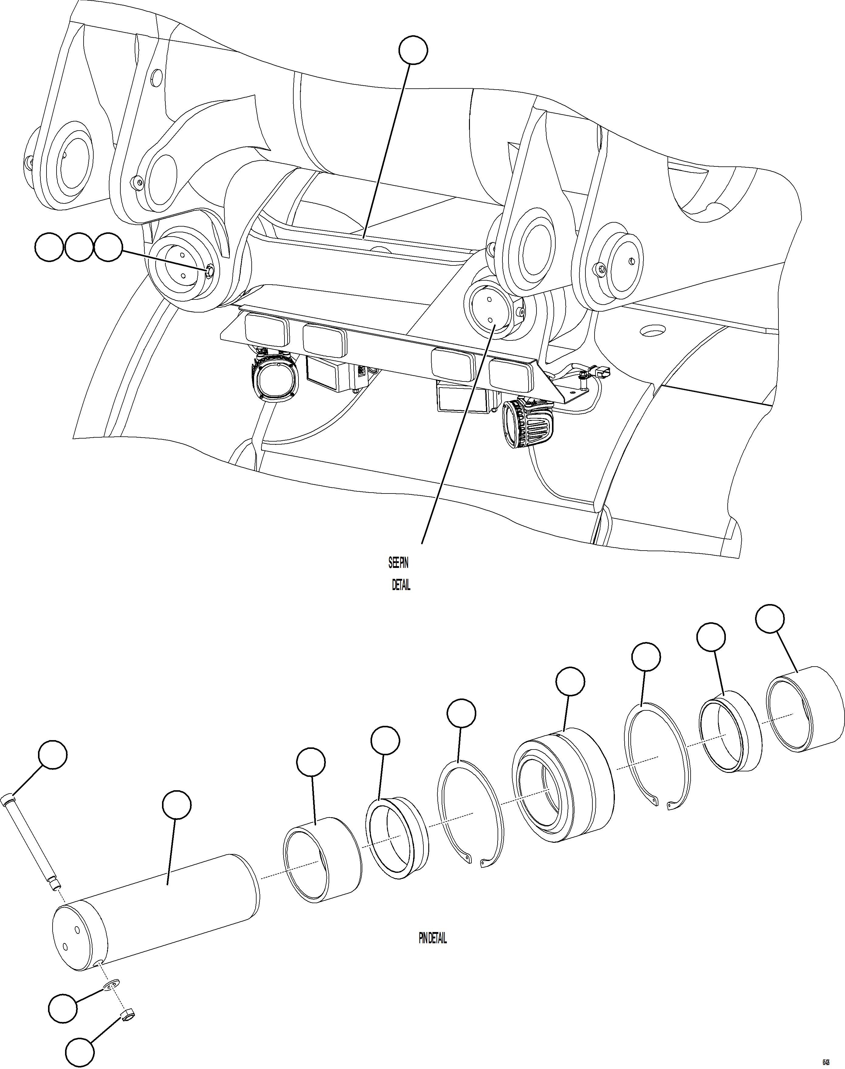 Komatsu parts book diagram for AFE78-EM 930E-5 S/N A40502 - A40505  KSA: ANTI-SWAY BAR INSTALLATION