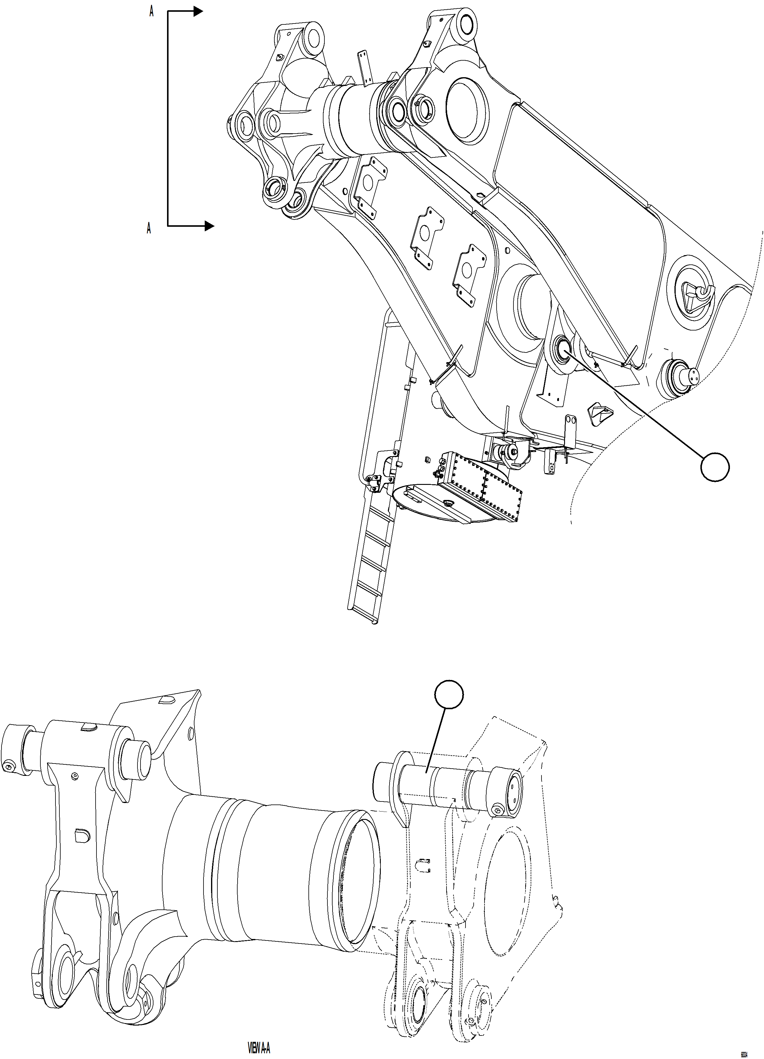 Komatsu parts book diagram for AFE78-EM 930E-5 S/N A40502 - A40505  KSA: BODY PIVOT    2/2