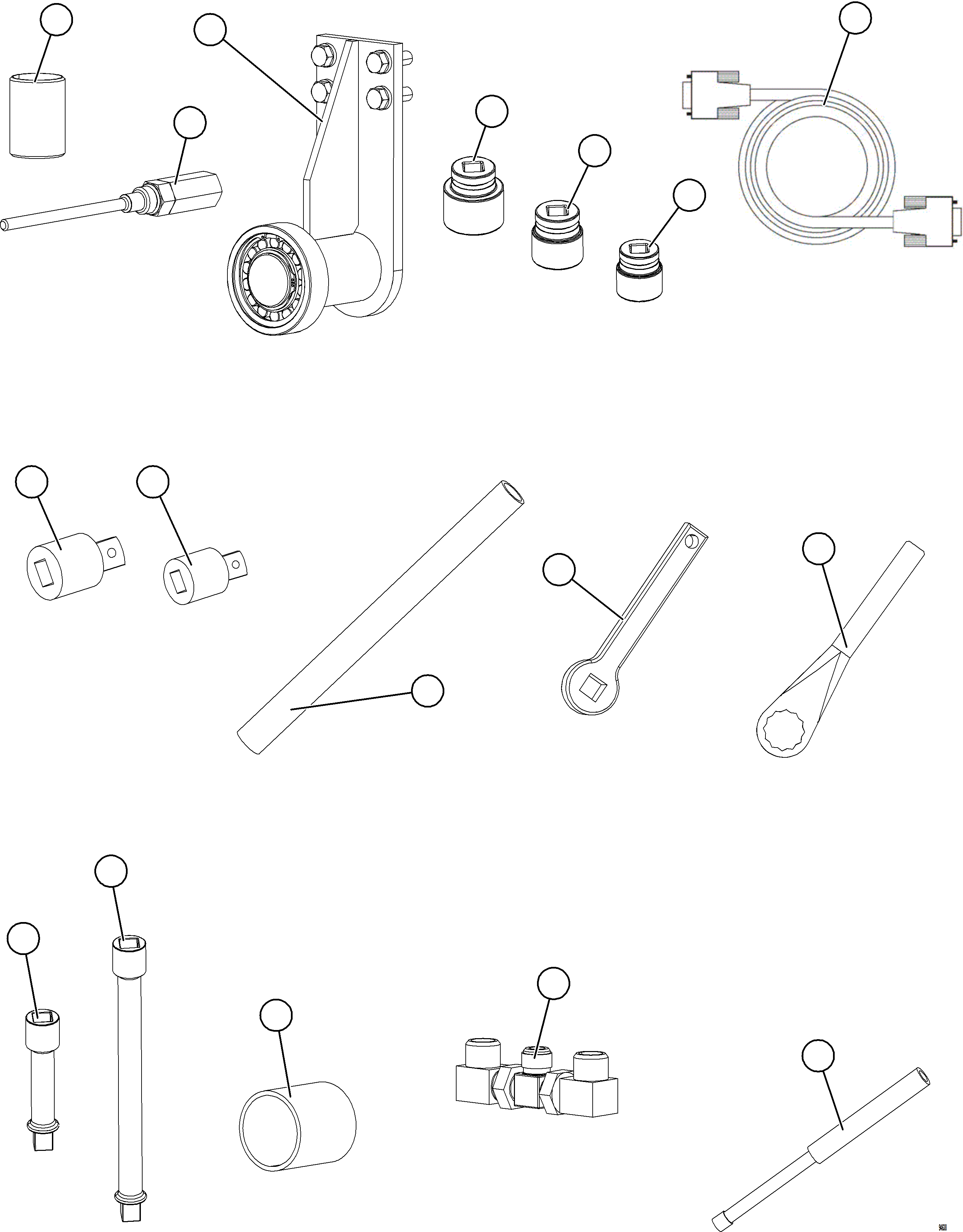 Komatsu parts book diagram for AFE78-EM 930E-5 S/N A40502 - A40505  KSA: SPECIAL TOOL GROUP    1/2