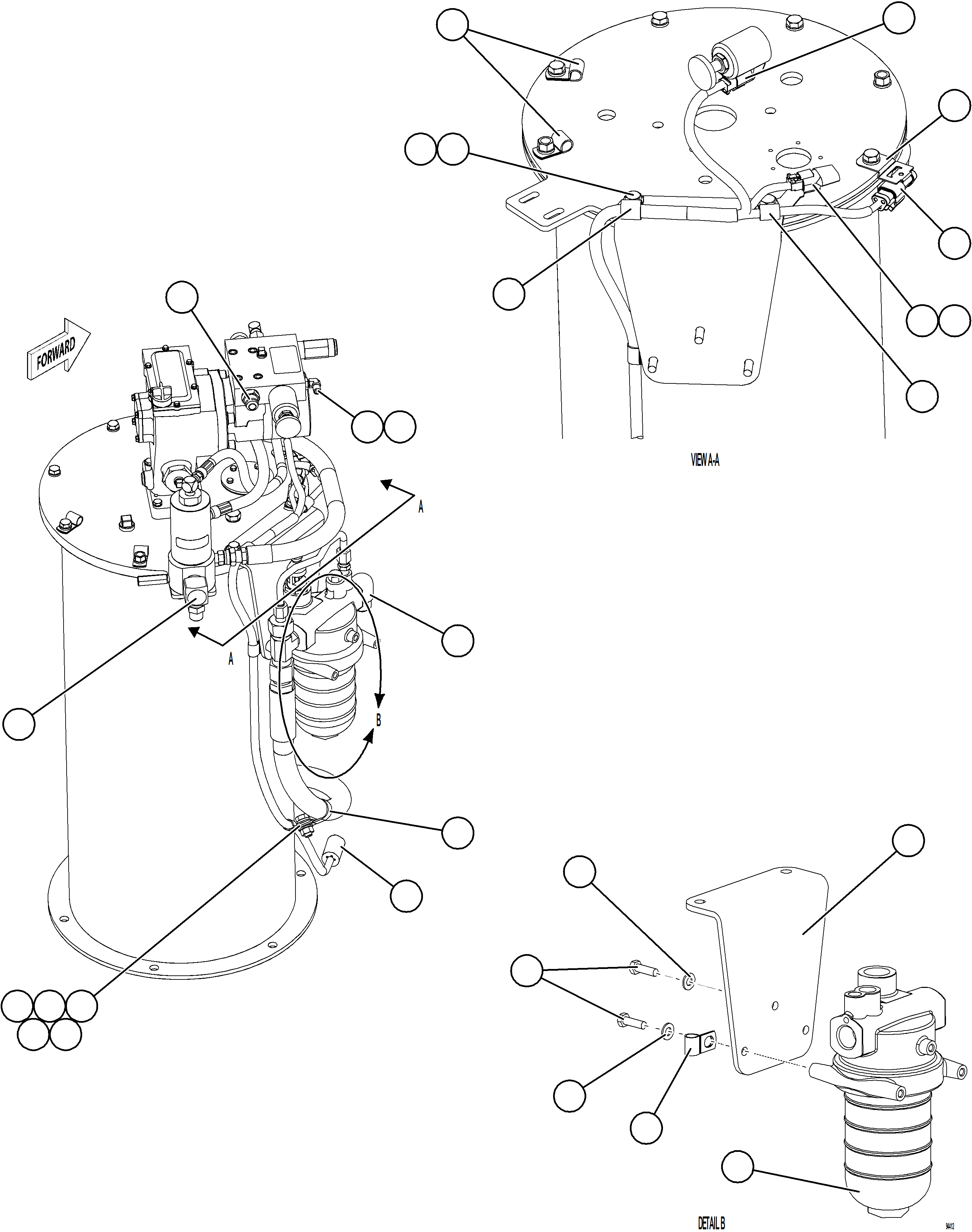 Komatsu parts book diagram for AFE78-EM 930E-5 S/N A40502 - A40505  KSA: LUBRICATION PUMP SUB-ASSEMBLY    1/2