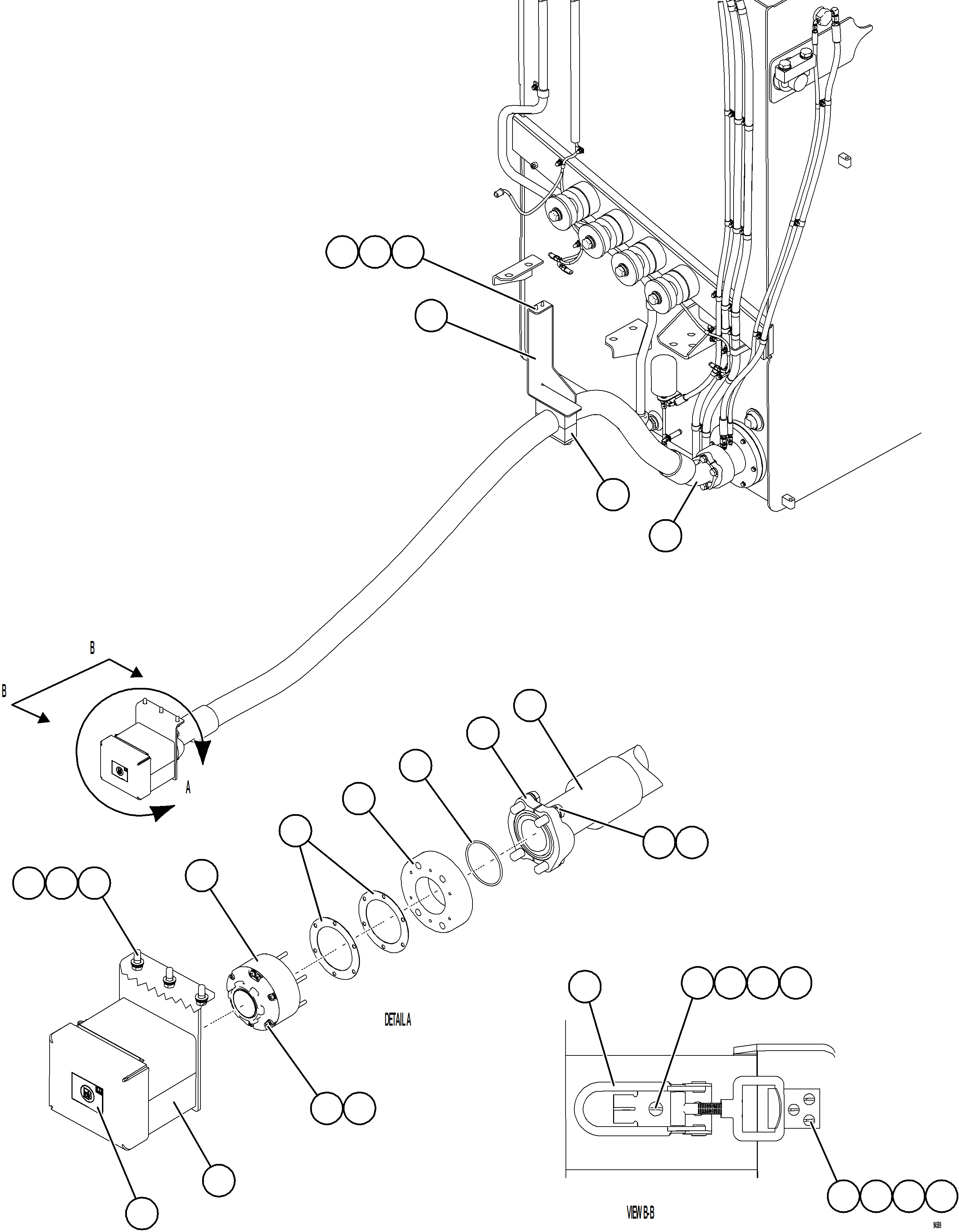 Komatsu parts book diagram for AFE78-EZ 930E-5 S/N A40612,A40614 - A40618  KCH: FUEL TANK REMOTE FILL - LH    1/2