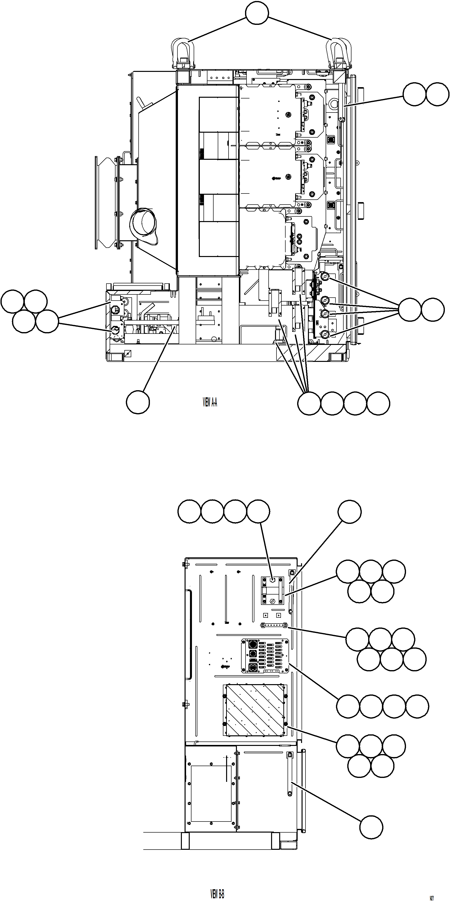 Komatsu parts book diagram for AFE78-EZ 930E-5 S/N A40612,A40614 - A40618  KCH: CONTROL CABINET    2/20