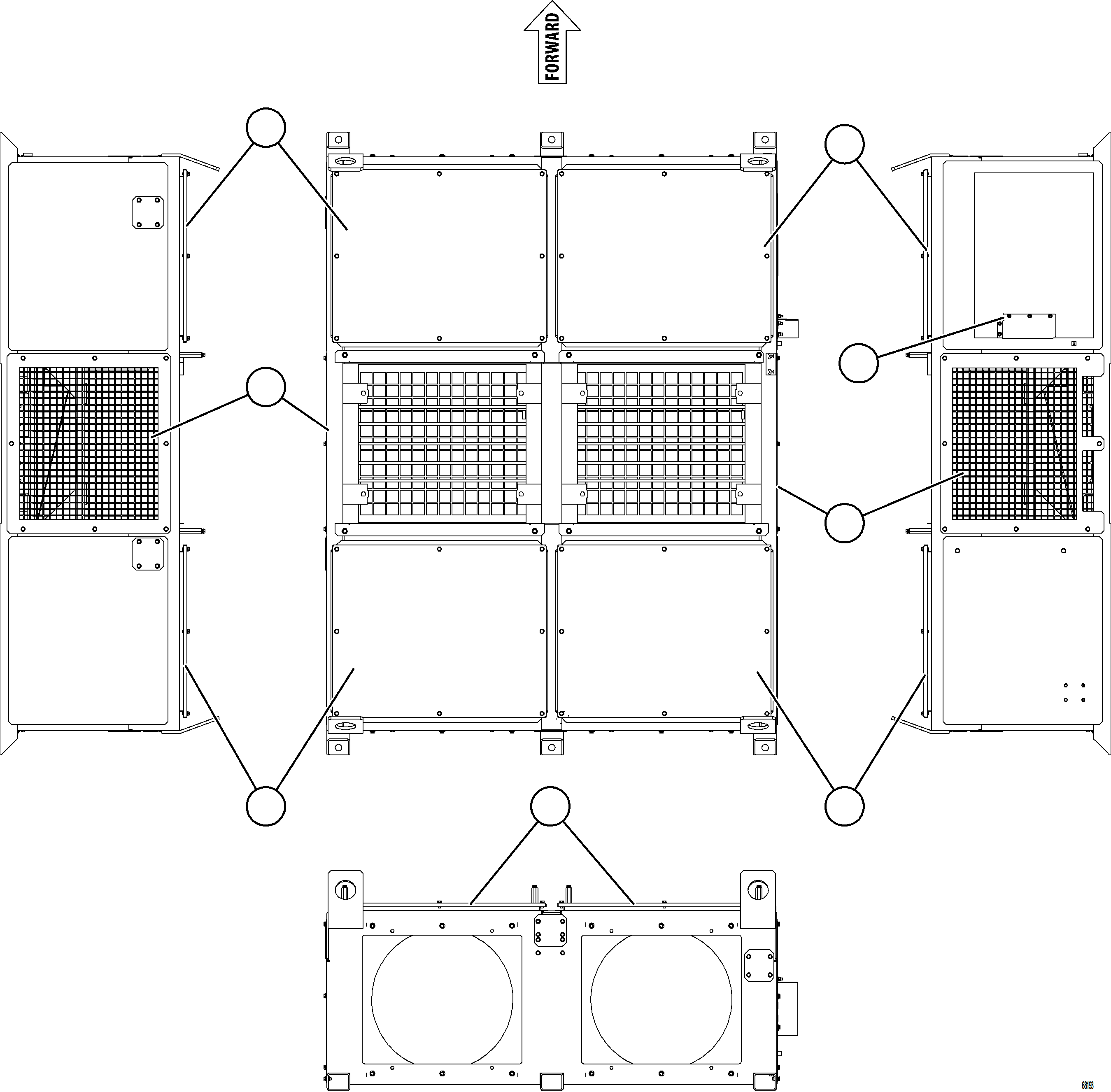 Komatsu parts book diagram for AFE78-EZ 930E-5 S/N A40612,A40614 - A40618  KCH: RETARDING GRID    1/6