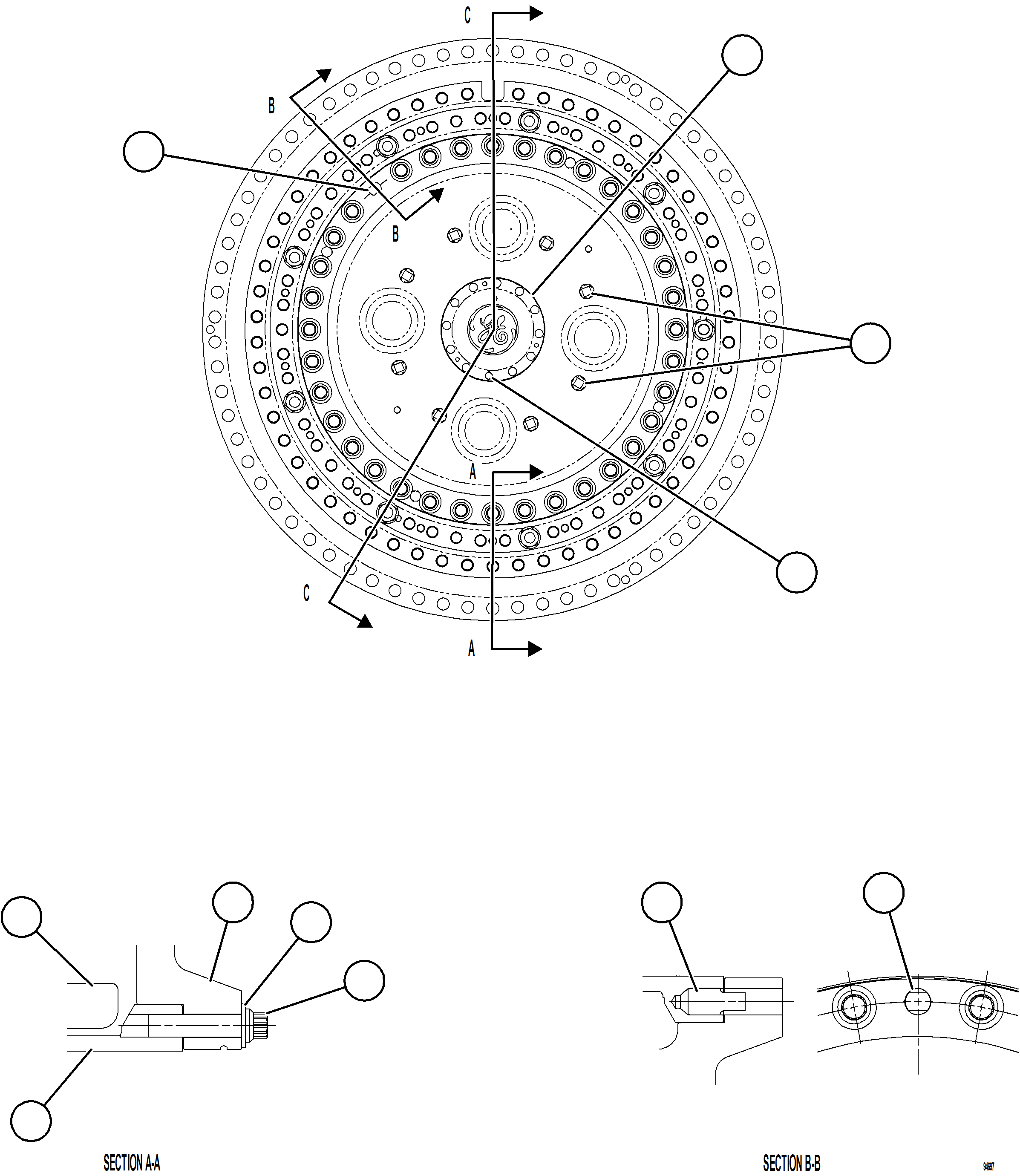 Komatsu parts book diagram for AFE78-EZ 930E-5 S/N A40612,A40614 - A40618  KCH: TRANSMISSION    1/3