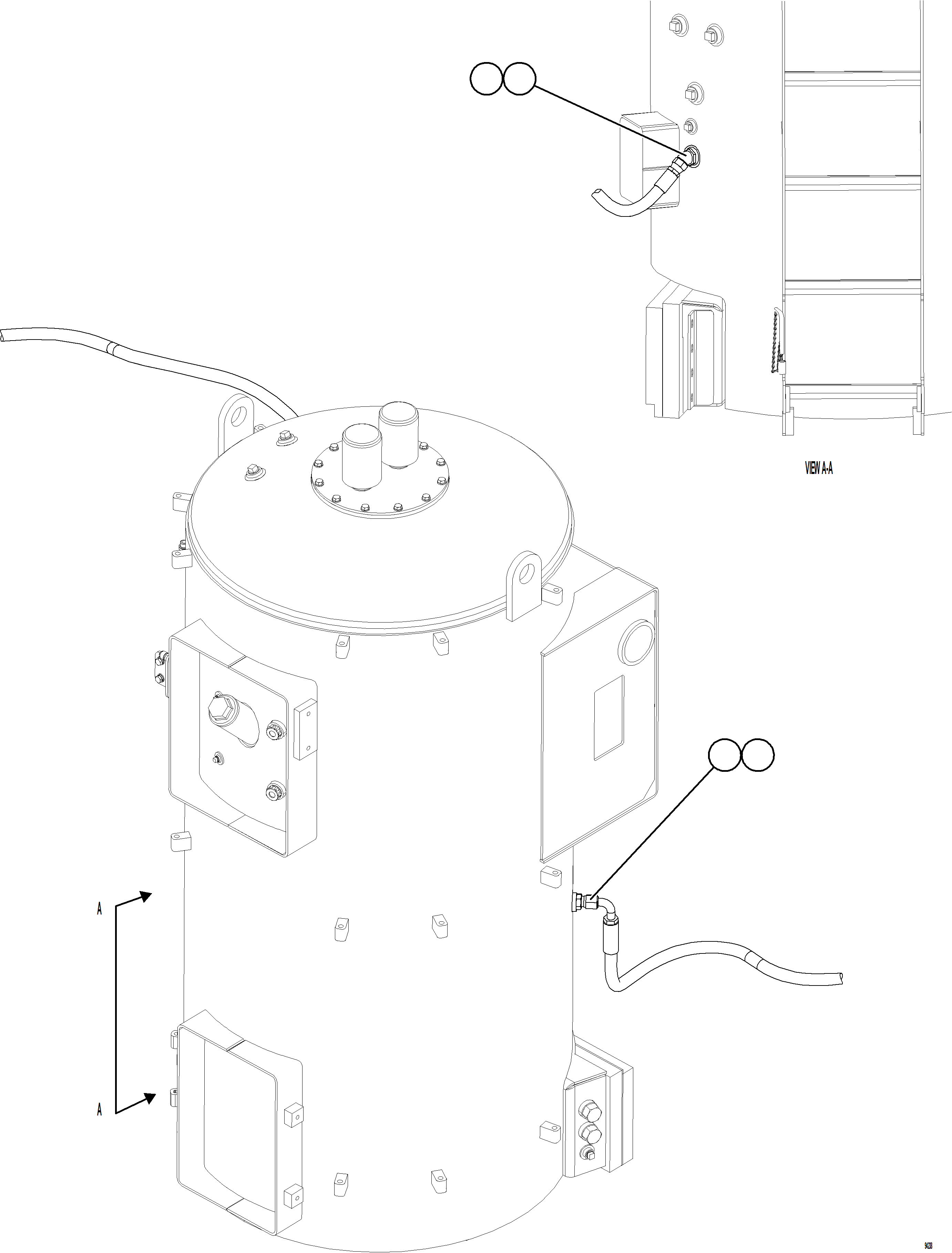 Komatsu parts book diagram for AFE78-EZ 930E-5 S/N A40612,A40614 - A40618  KCH: REAR BRAKE APPLY PIPING    2/2