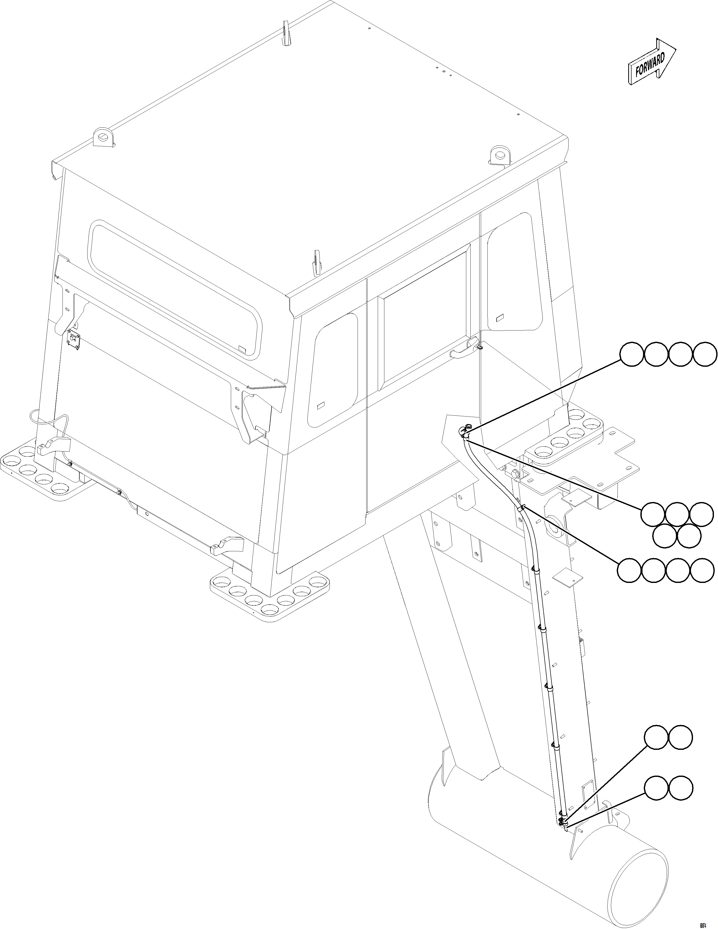Komatsu parts book diagram for AFE78-EZ 930E-5 S/N A40612,A40614 - A40618  KCH: HEATER/AC DRAIN HOSE INSTALLATION