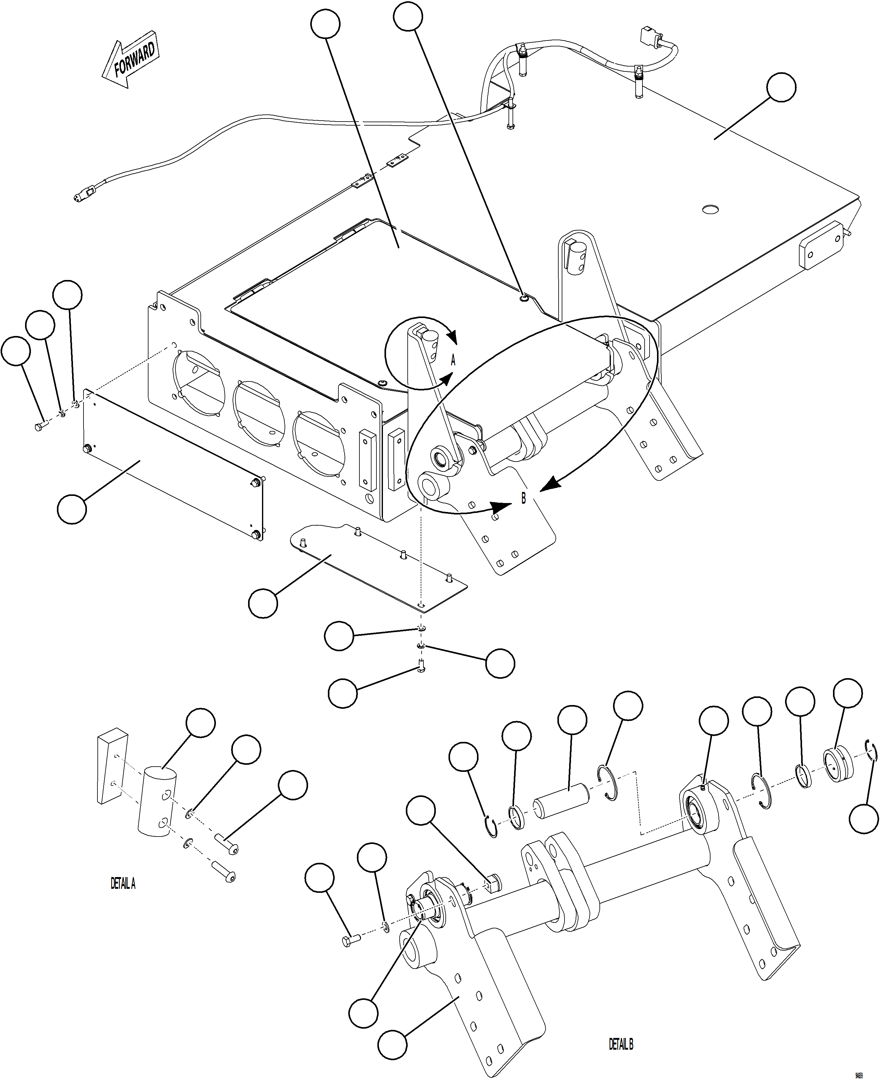 Komatsu parts book diagram for AFE78-EZ 930E-5 S/N A40612,A40614 - A40618  KCH: PLATFORM ASSEMBLY    1/3