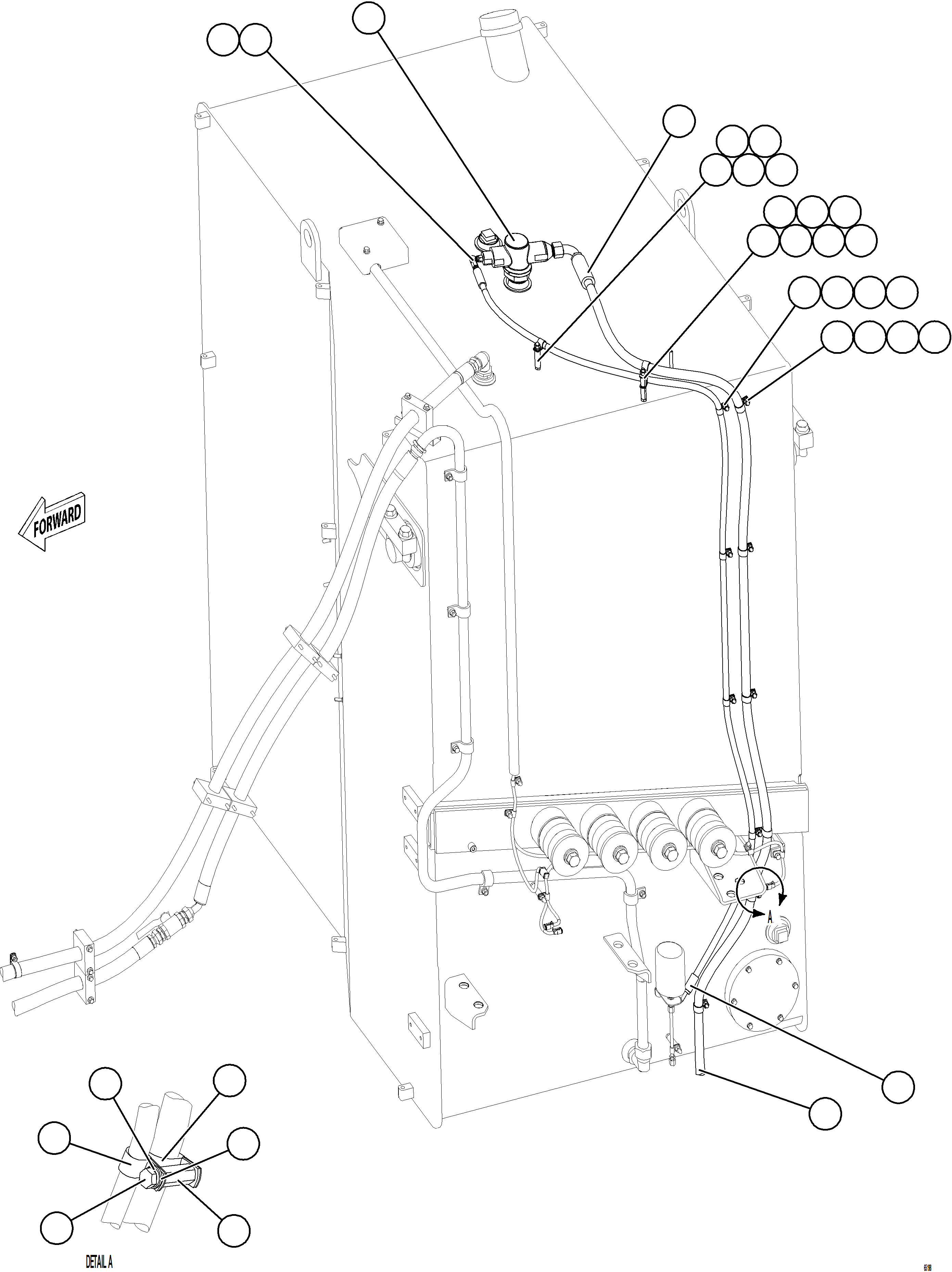 Komatsu parts book diagram for AFE78-FD 930E-5 S/N A40629 - A40631  KSA: FUEL SYSTEM PIPING    2/4