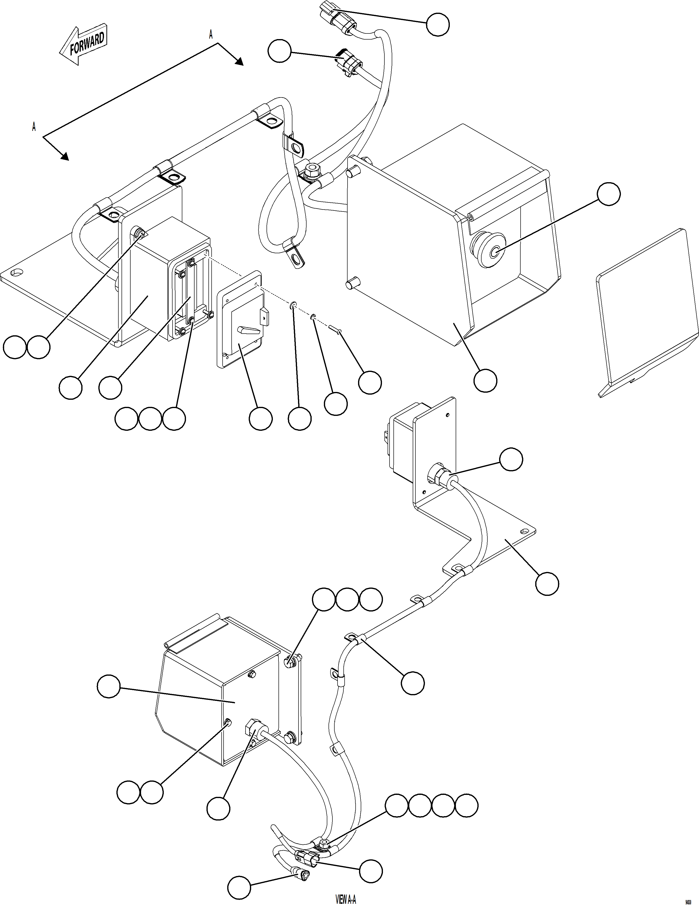 Komatsu parts book diagram for AFE78-FD 930E-5 S/N A40629 - A40631  KSA: GRND LEVEL ENGINE SHUTDOWN & LADDER LIGHT SWITCHES