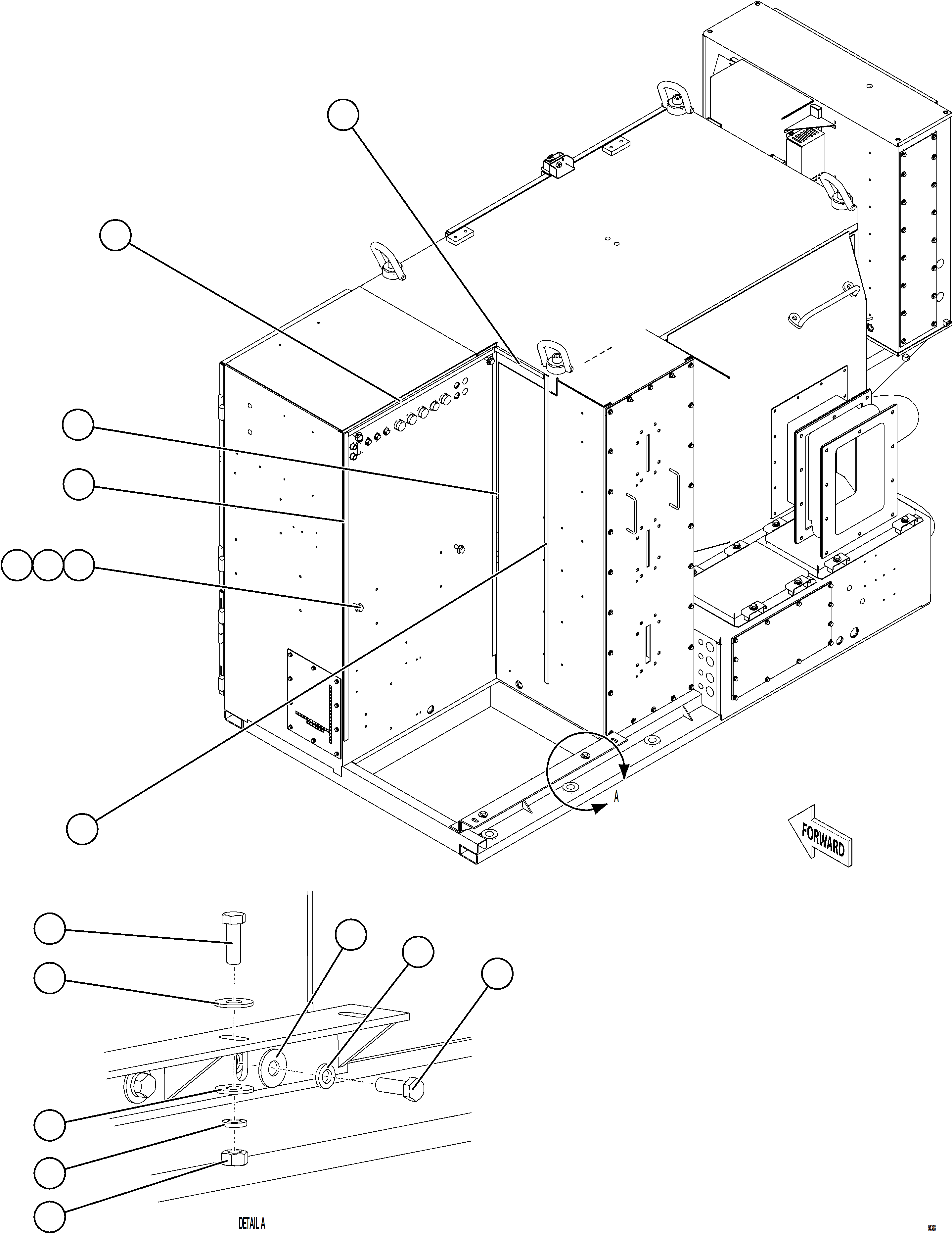 Komatsu parts book diagram for AFE78-FD 930E-5 S/N A40629 - A40631  KSA: AUXILIARY CONTROL CABINET INSTALLATION