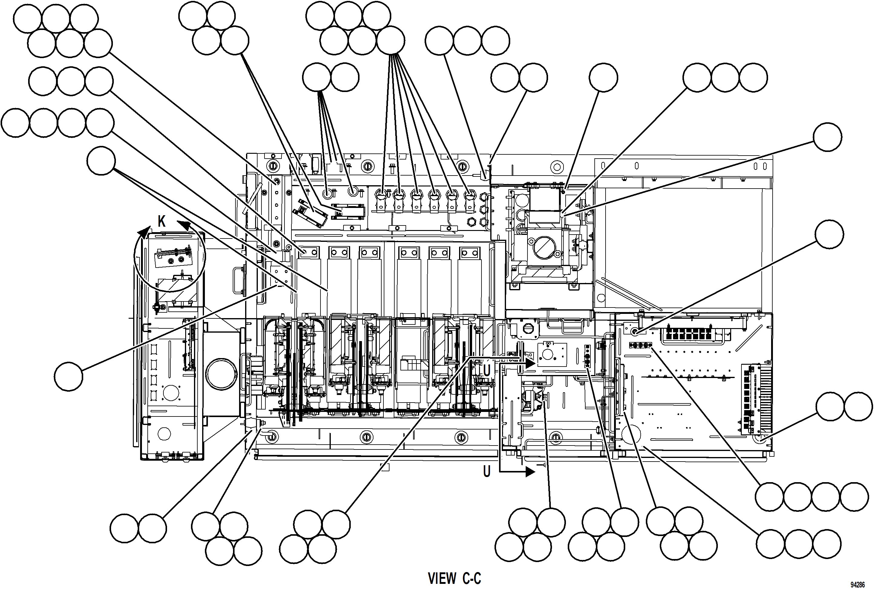 Komatsu parts book diagram for AFE78-FD 930E-5 S/N A40629 - A40631  KSA: CONTROL CABINET    3/20