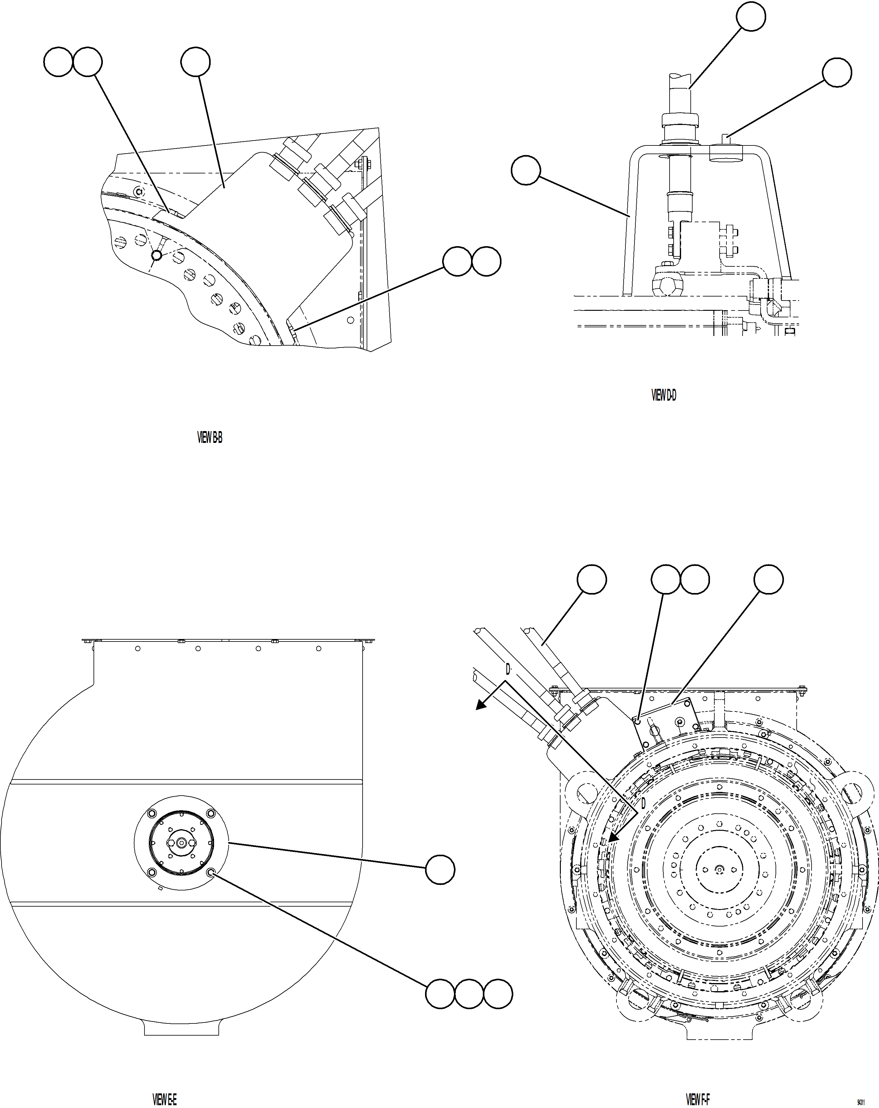 Komatsu parts book diagram for AFE78-FD 930E-5 S/N A40629 - A40631  KSA: ALTERNATOR ASSEMBLY    4/6