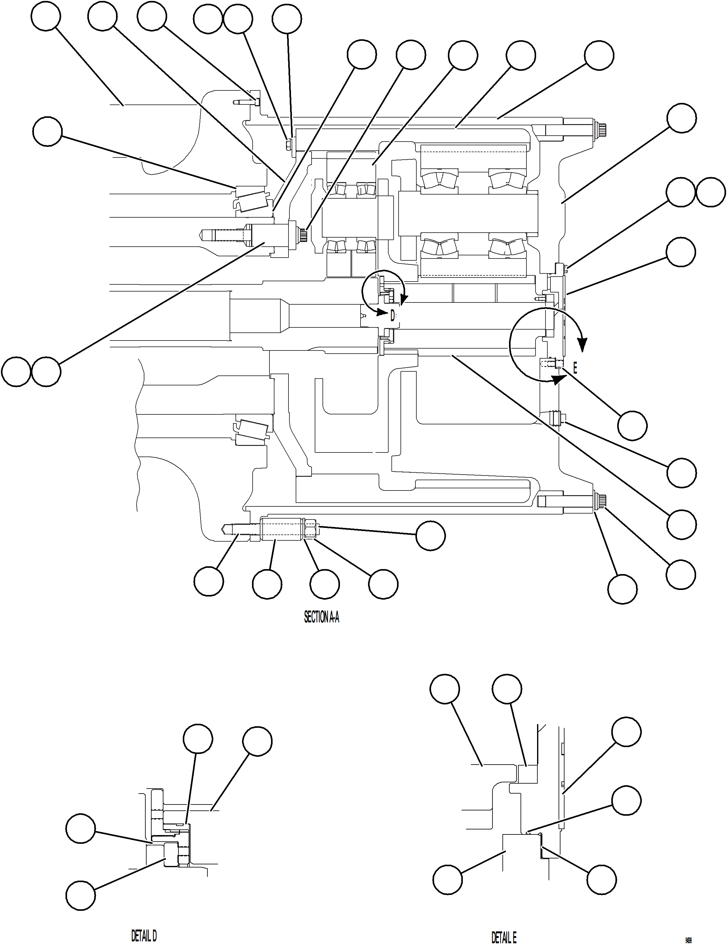 Komatsu parts book diagram for AFE78-FD 930E-5 S/N A40629 - A40631  KSA: TRANSMISSION    3/3