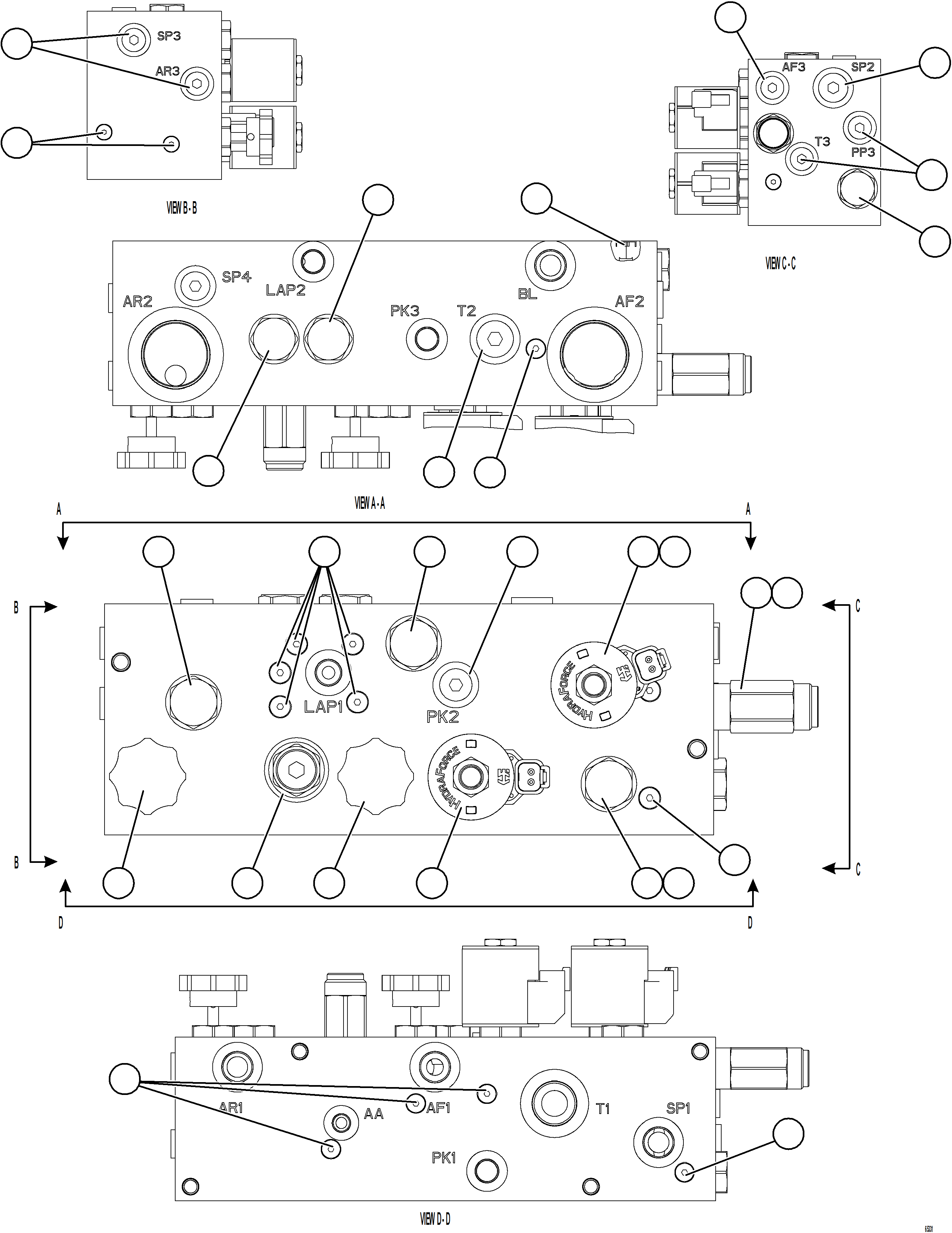 Komatsu parts book diagram for AFE78-FD 930E-5 S/N A40629 - A40631  KSA: BRAKE MANIFOLD