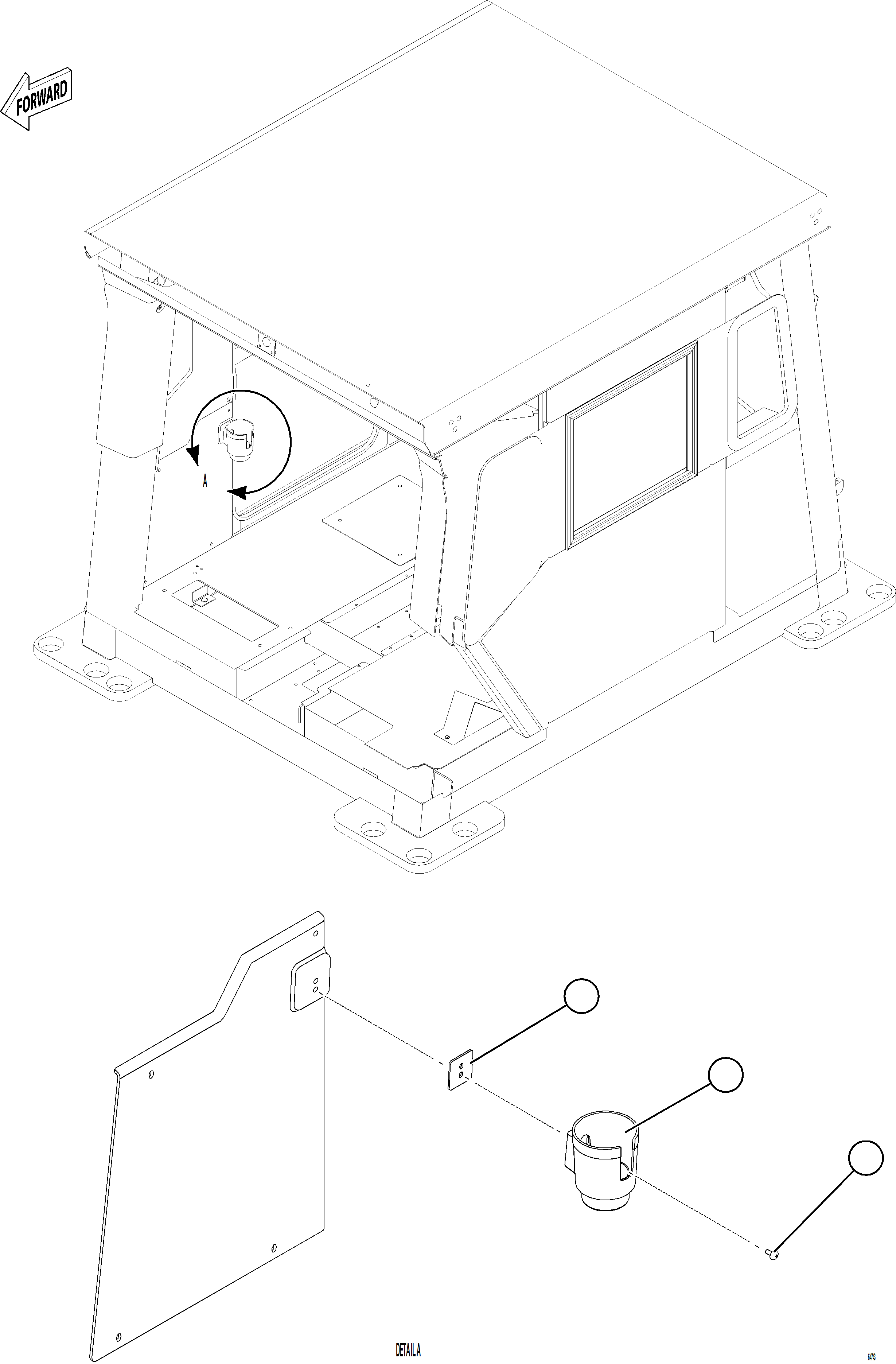 Komatsu parts book diagram for AFE78-FD 930E-5 S/N A40629 - A40631  KSA: CUP HOLDER