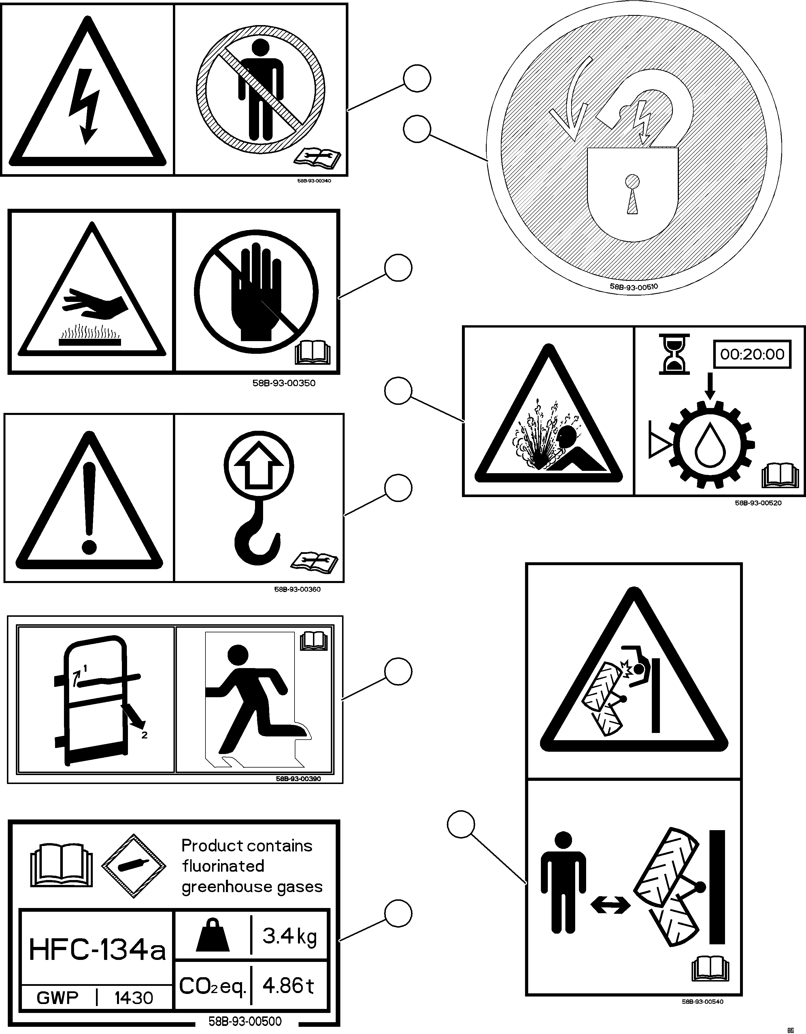 Komatsu parts book diagram for AFE78-FD 930E-5 S/N A40629 - A40631  KSA: SAFETY LABELS    2/9