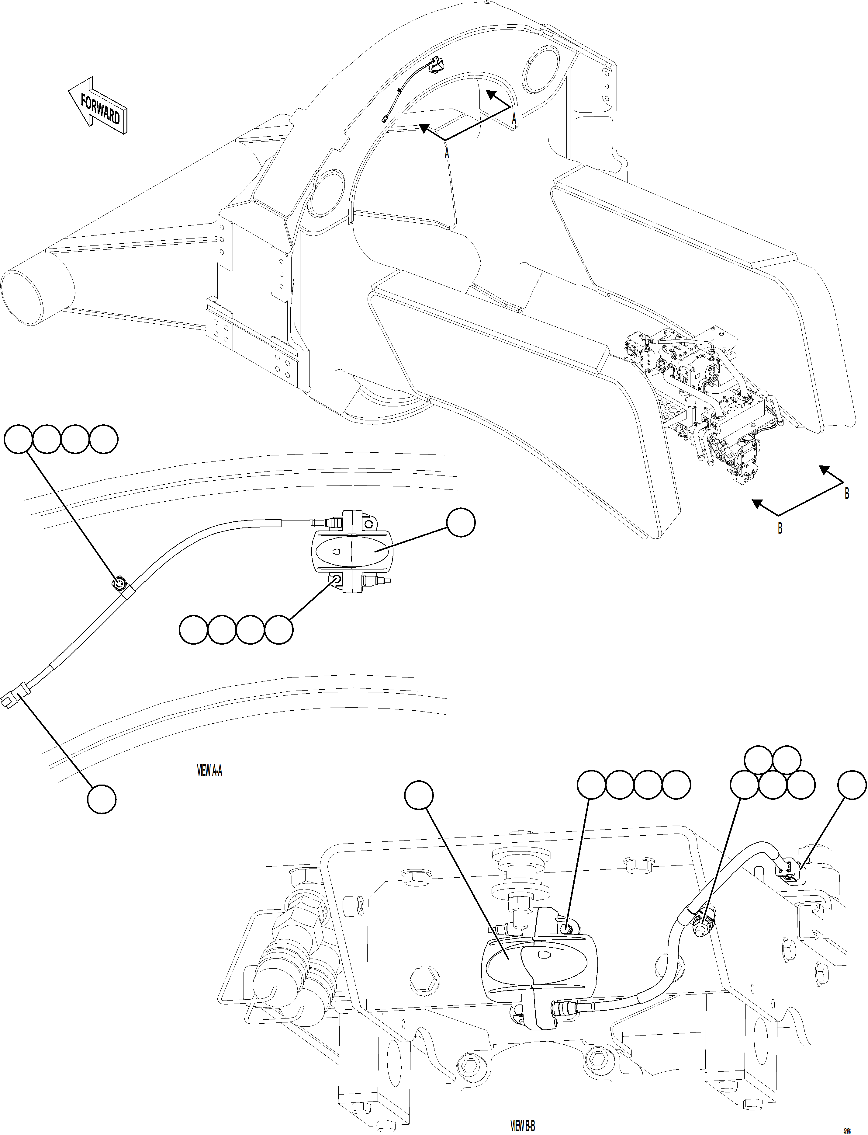 Komatsu parts book diagram for AFE78-FD 930E-5 S/N A40629 - A40631  KSA: TIRE MONITOR ACTIVE ANTENNA