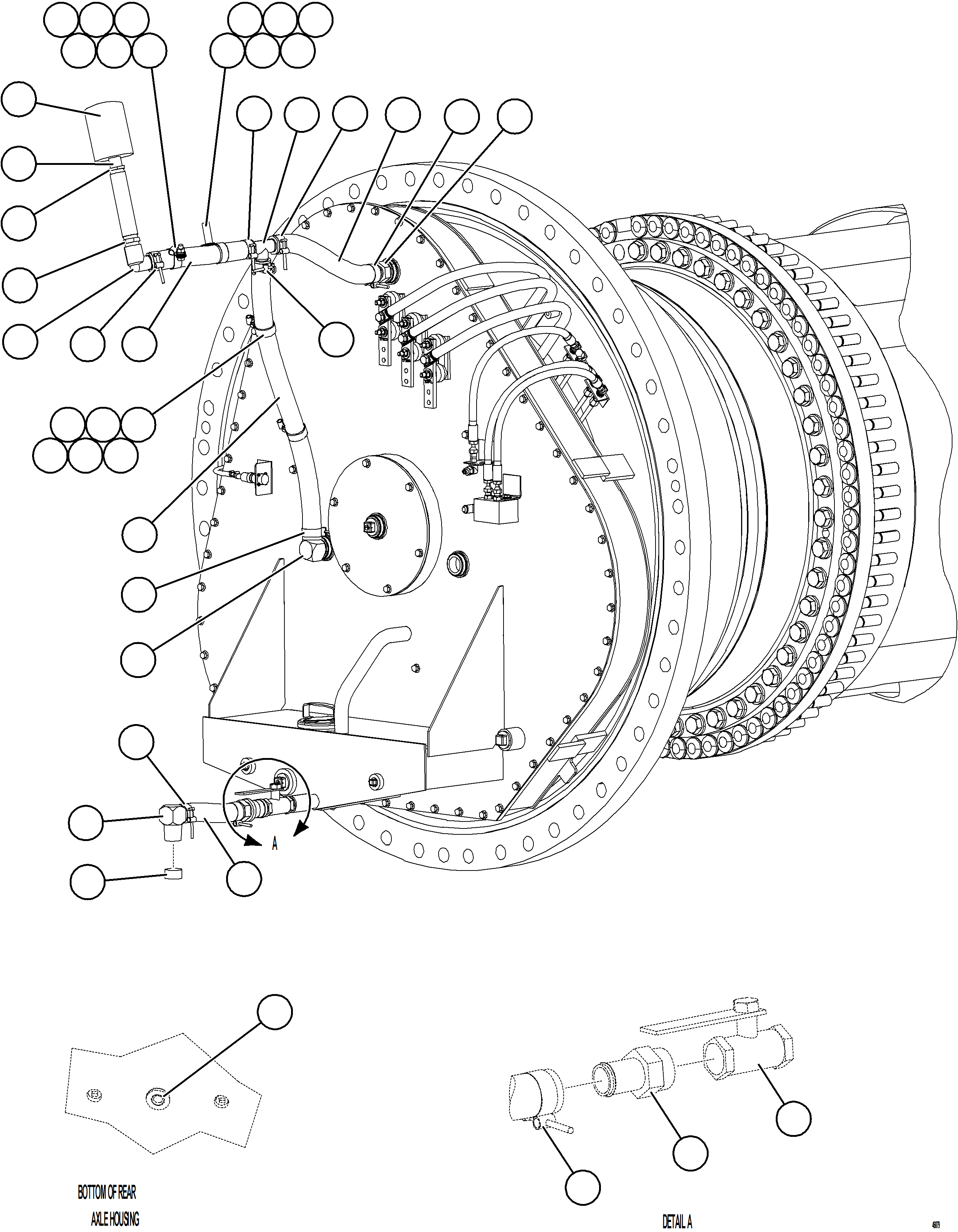 Dump Trucks Komatsu / AFE NEW / AFE84-B 730E-10 S/N A50020  ANGLO MAFUBE(afe84-b) / WHEEL MOTOR PIPING - RH(328 : 46079)