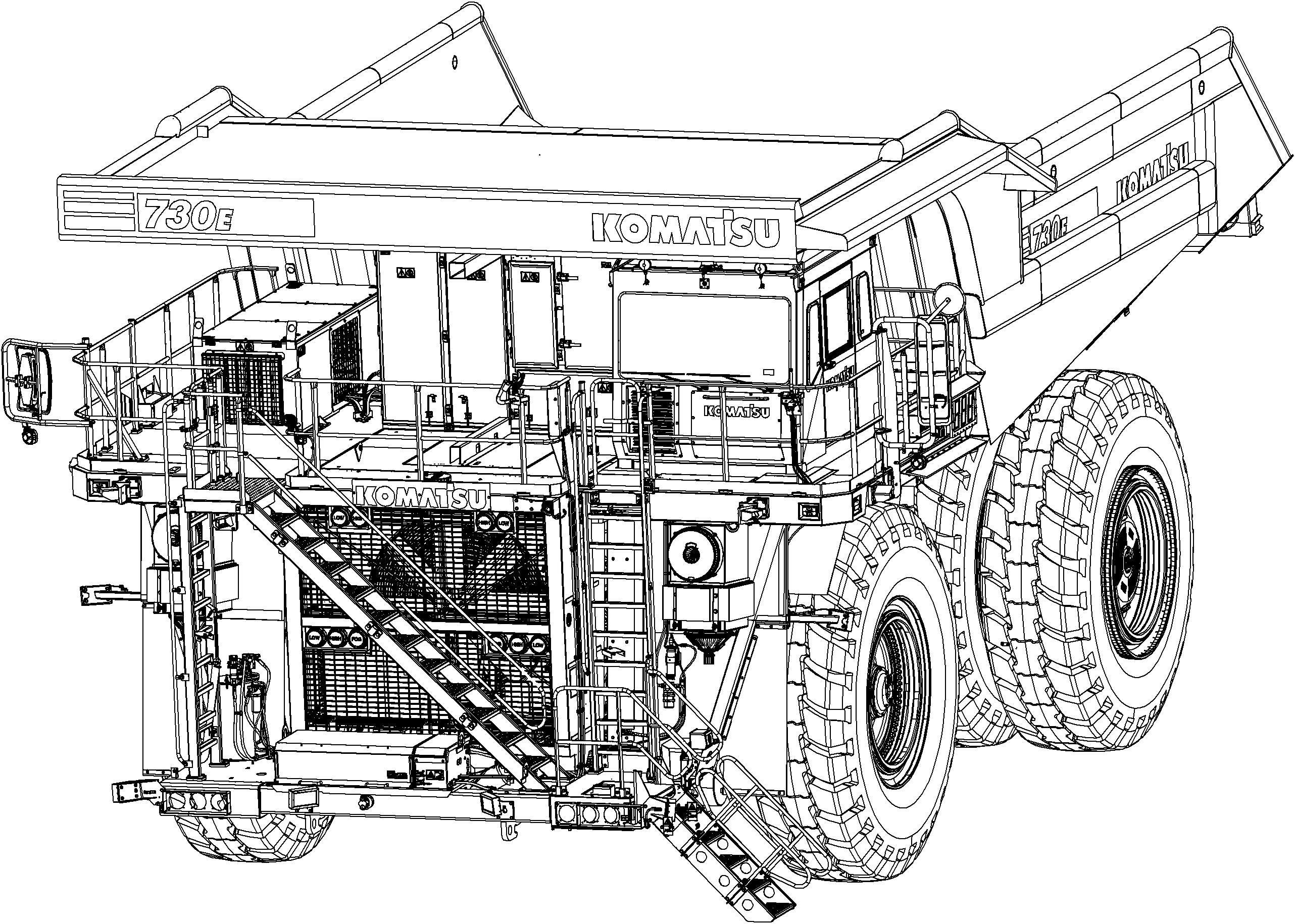 Dump Trucks Komatsu / AFE NEW / AFE84-C 730E-10 S/N A50021  Anglo Mafube(afe84-c)