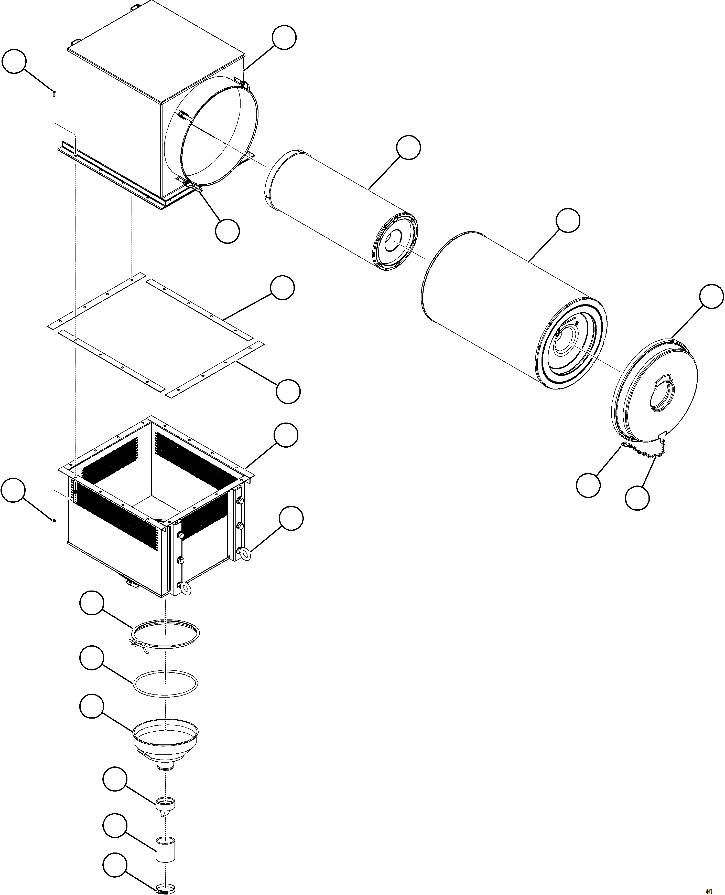 Dump Trucks Komatsu / AFE84-F 730E-10 S/N A50035 - A50036,A50039 - A50042  NEEGAN(afe84-f) / AIR CLEANER    58D-02-01570(B-012 : 46070)