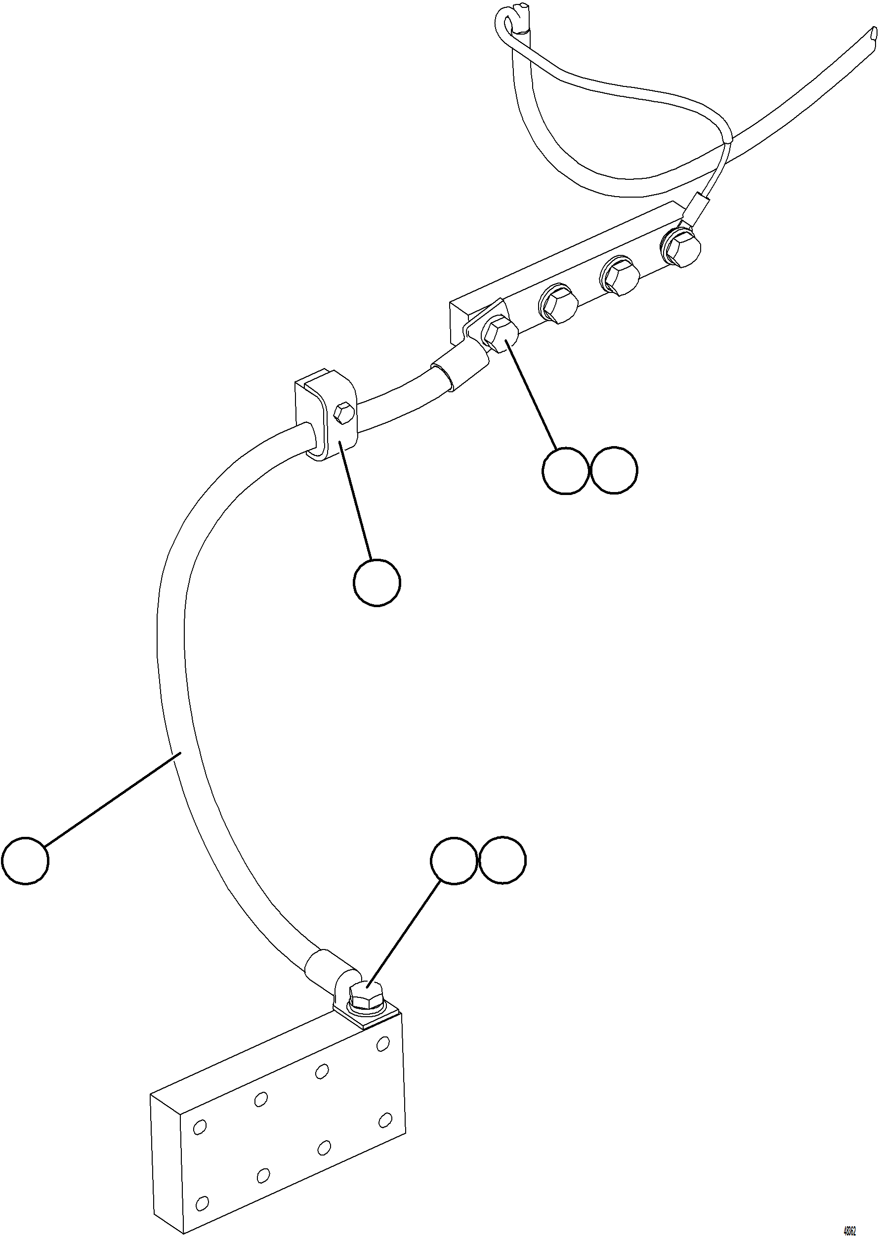Dump Trucks Komatsu / AFE84-F 730E-10 S/N A50035 - A50036,A50039 - A50042  NEEGAN(afe84-f) / GROUND WIRES(E-062 : 48362)
