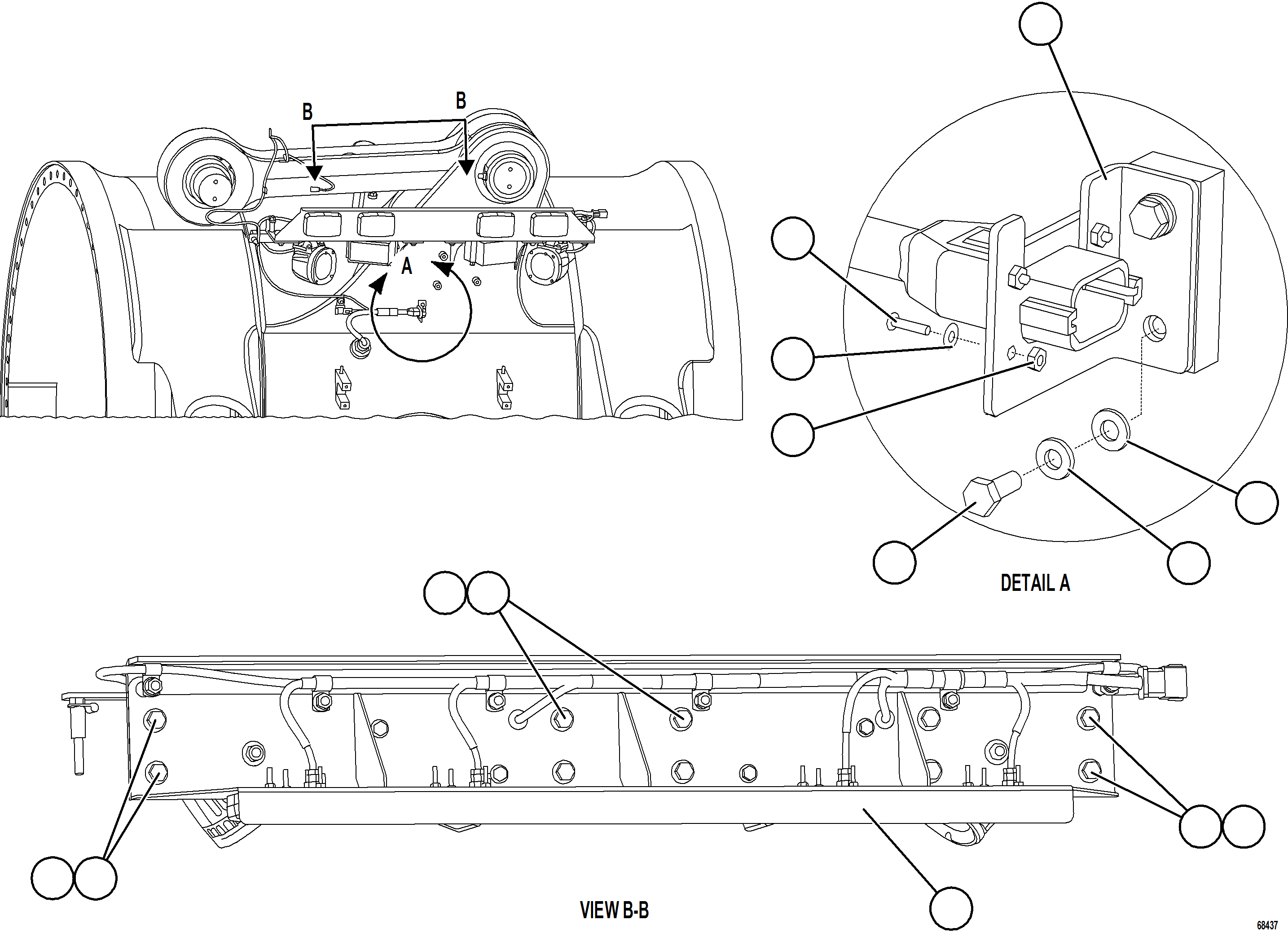 Dump Trucks Komatsu / AFE84-F 730E-10 S/N A50035 - A50036,A50039 - A50042  NEEGAN(afe84-f) / REAR AXLE LIGHTS & BACKUP ALARMS    1/2(E-068 : 68437)