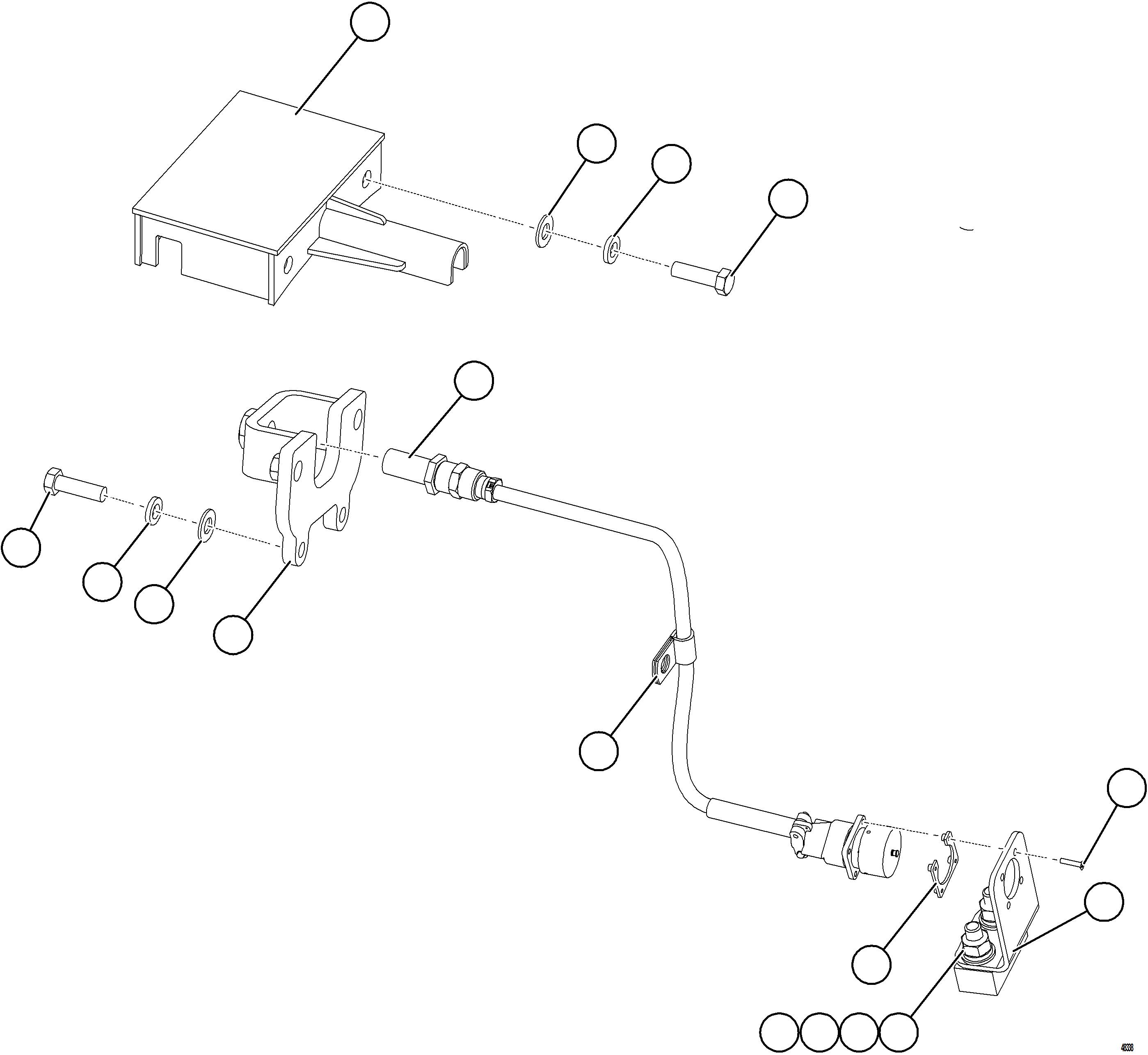 Dump Trucks Komatsu / AFE84-F 730E-10 S/N A50035 - A50036,A50039 - A50042  NEEGAN(afe84-f) / FRONT WHEEL SPEED SENSOR INSTALLATION(E-096 : 48338)
