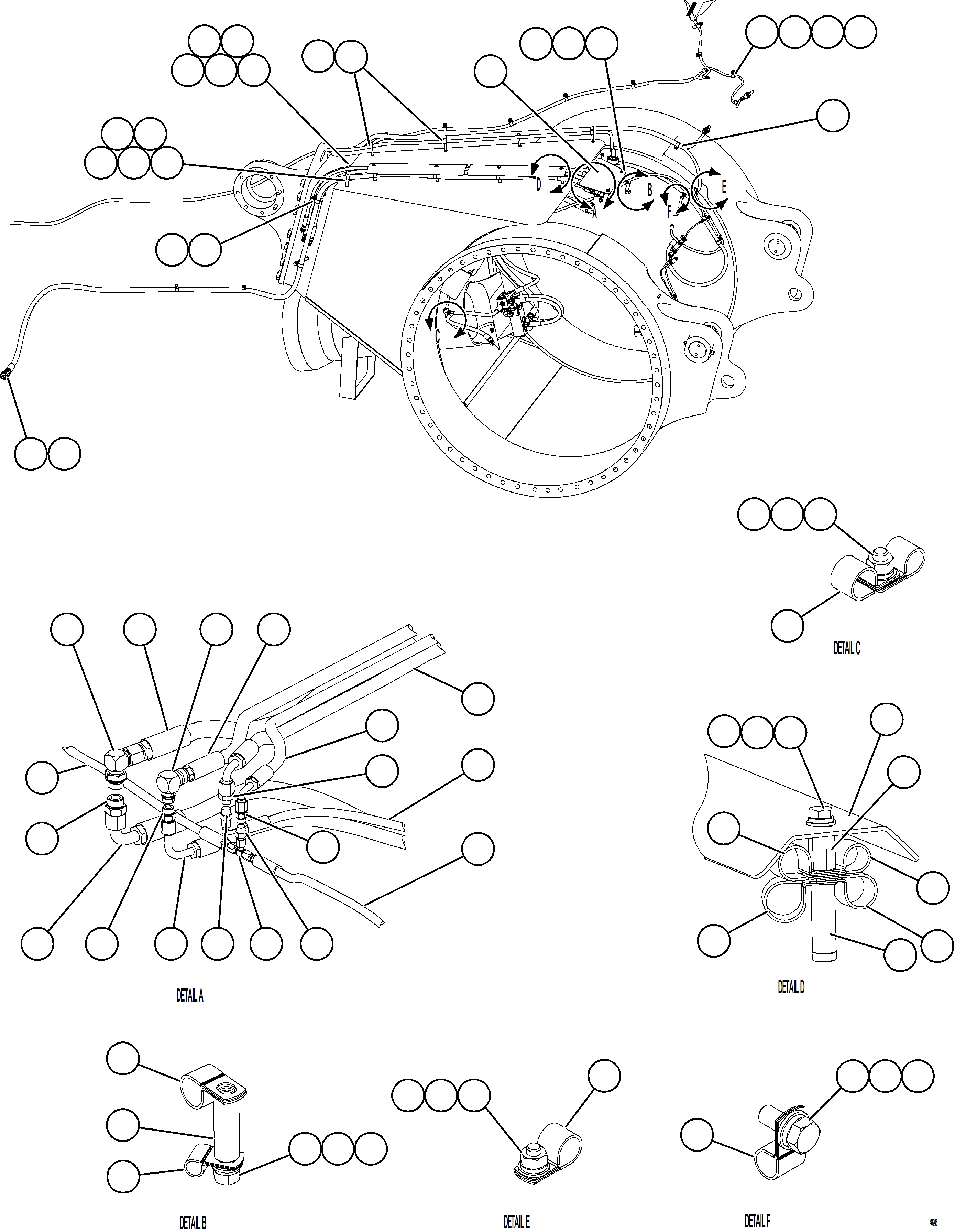 Dump Trucks Komatsu / AFE84-F 730E-10 S/N A50035 - A50036,A50039 - A50042  NEEGAN(afe84-f) / REAR BRAKE APPLY PIPING    3/4(H-134 : 48243)