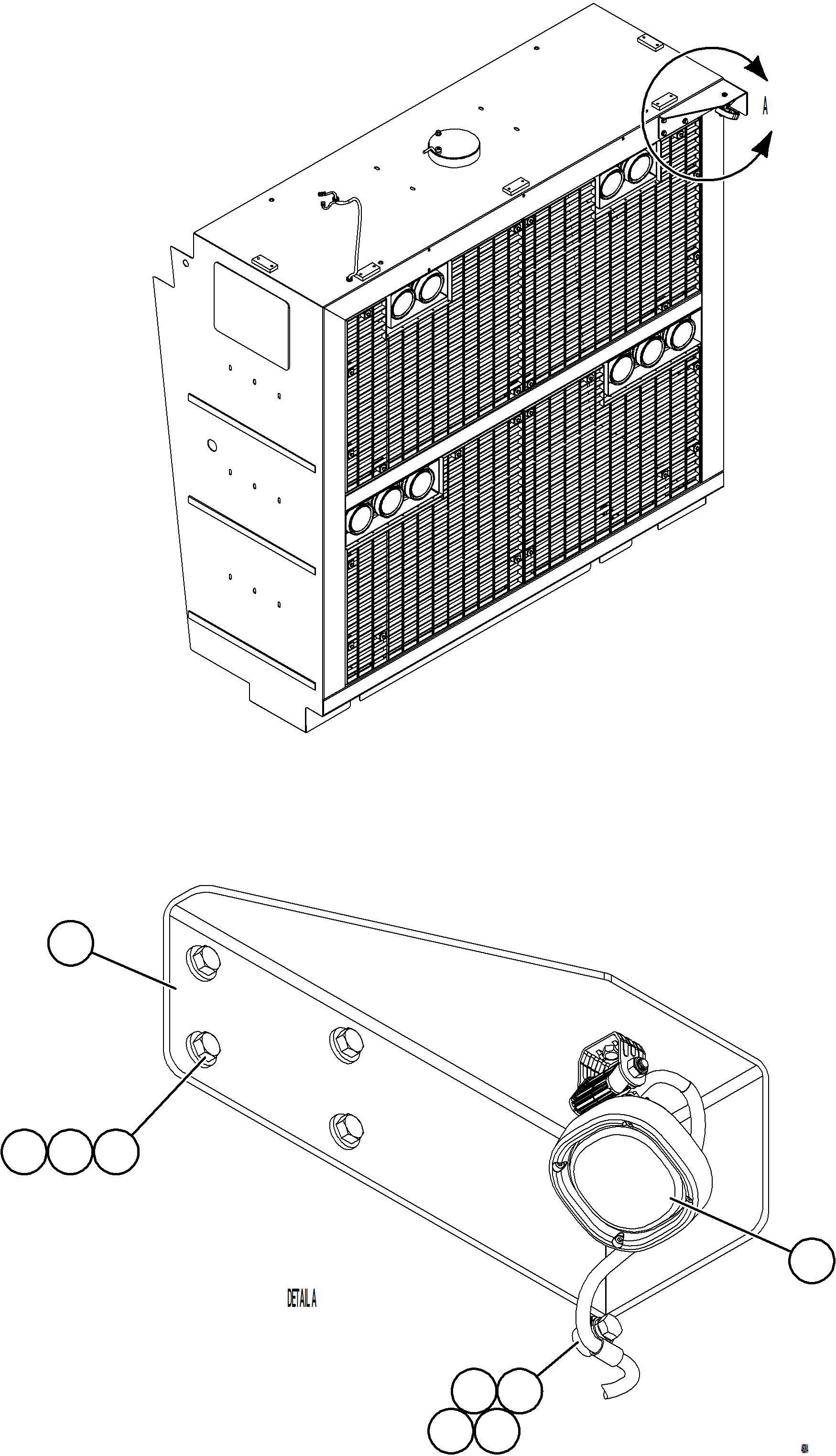 Komatsu parts book diagram for AFE84-M 730E-10 S/N A50047 - A50048  KAL: LADDER LIGHTS