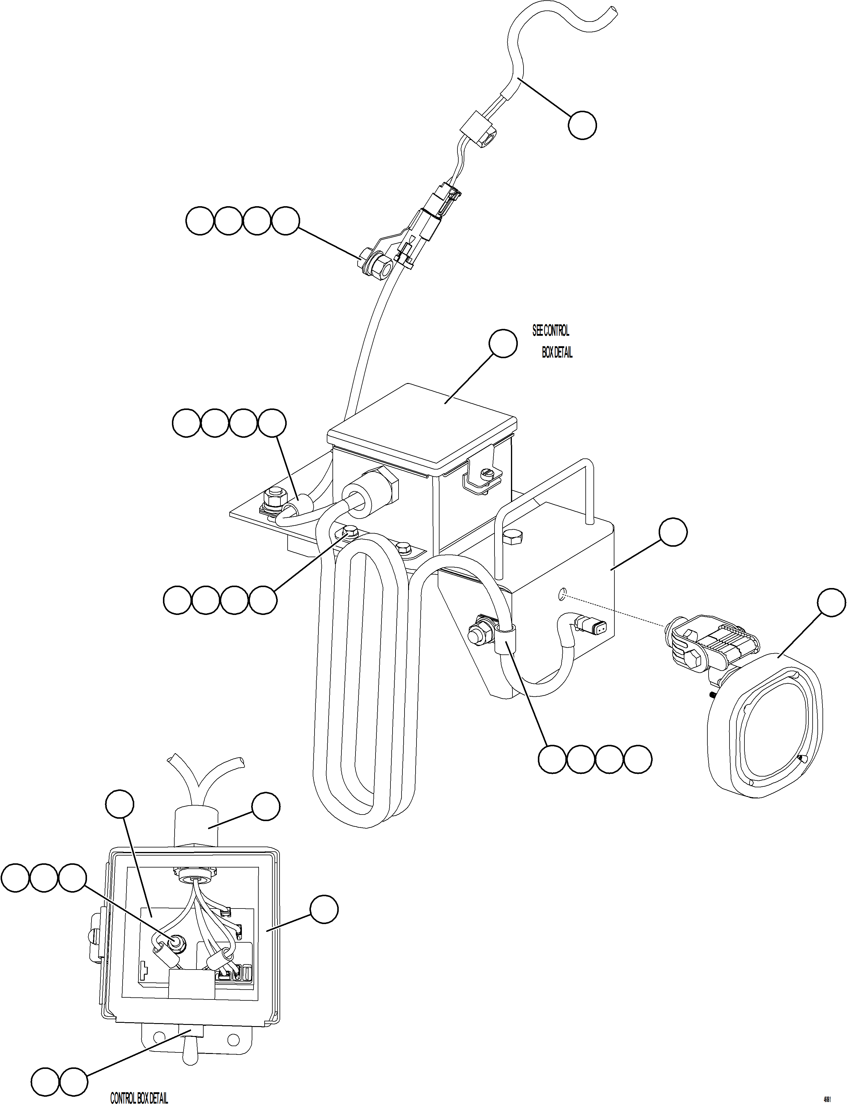 Komatsu parts book diagram for AFE84-M 730E-10 S/N A50047 - A50048  KAL: REAR AXLE HOUSING SERVICE LIGHT
