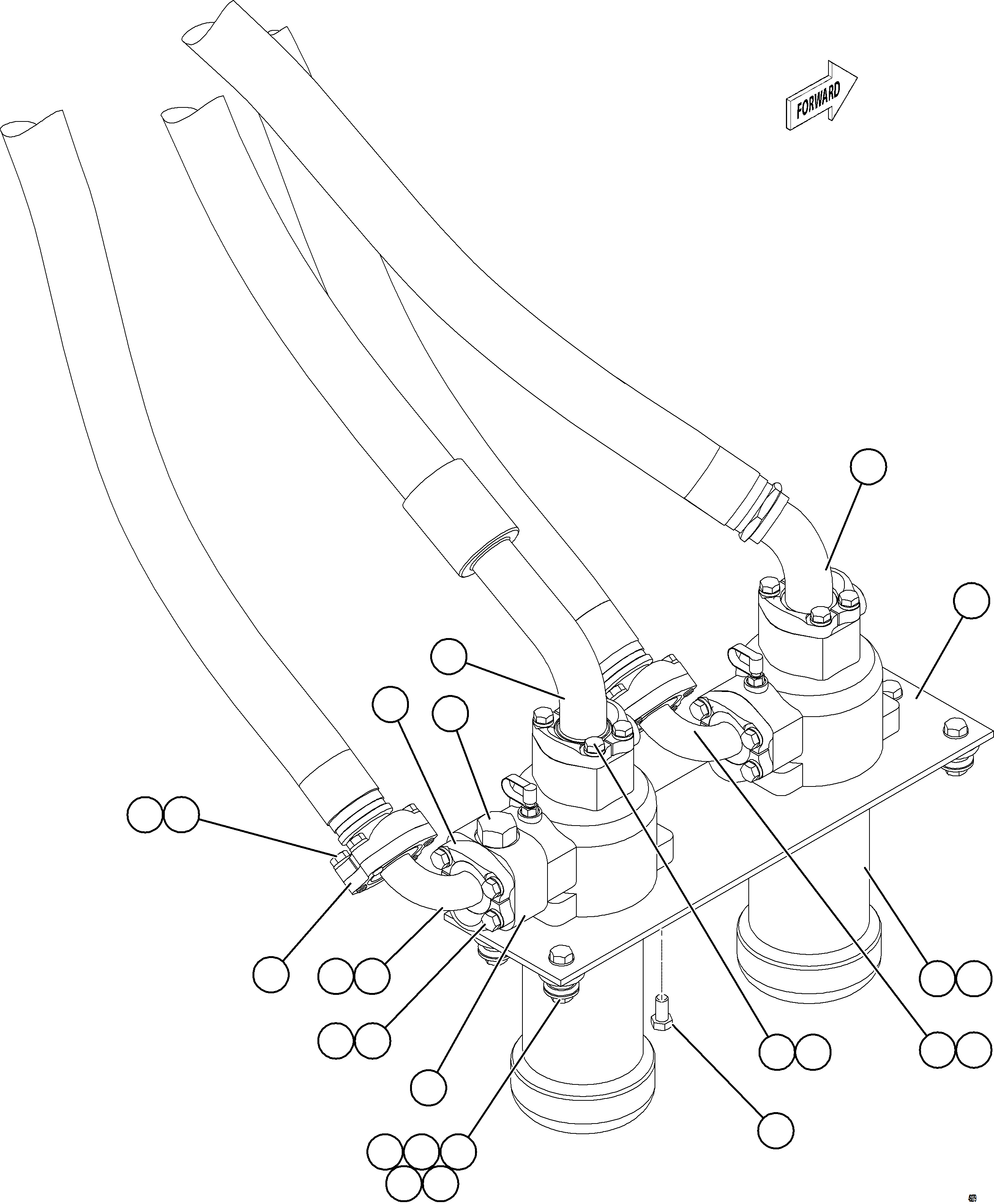 Komatsu parts book diagram for AFE84-M 730E-10 S/N A50047 - A50048  KAL: HOIST FILTER PIPING & INSTALLATION
