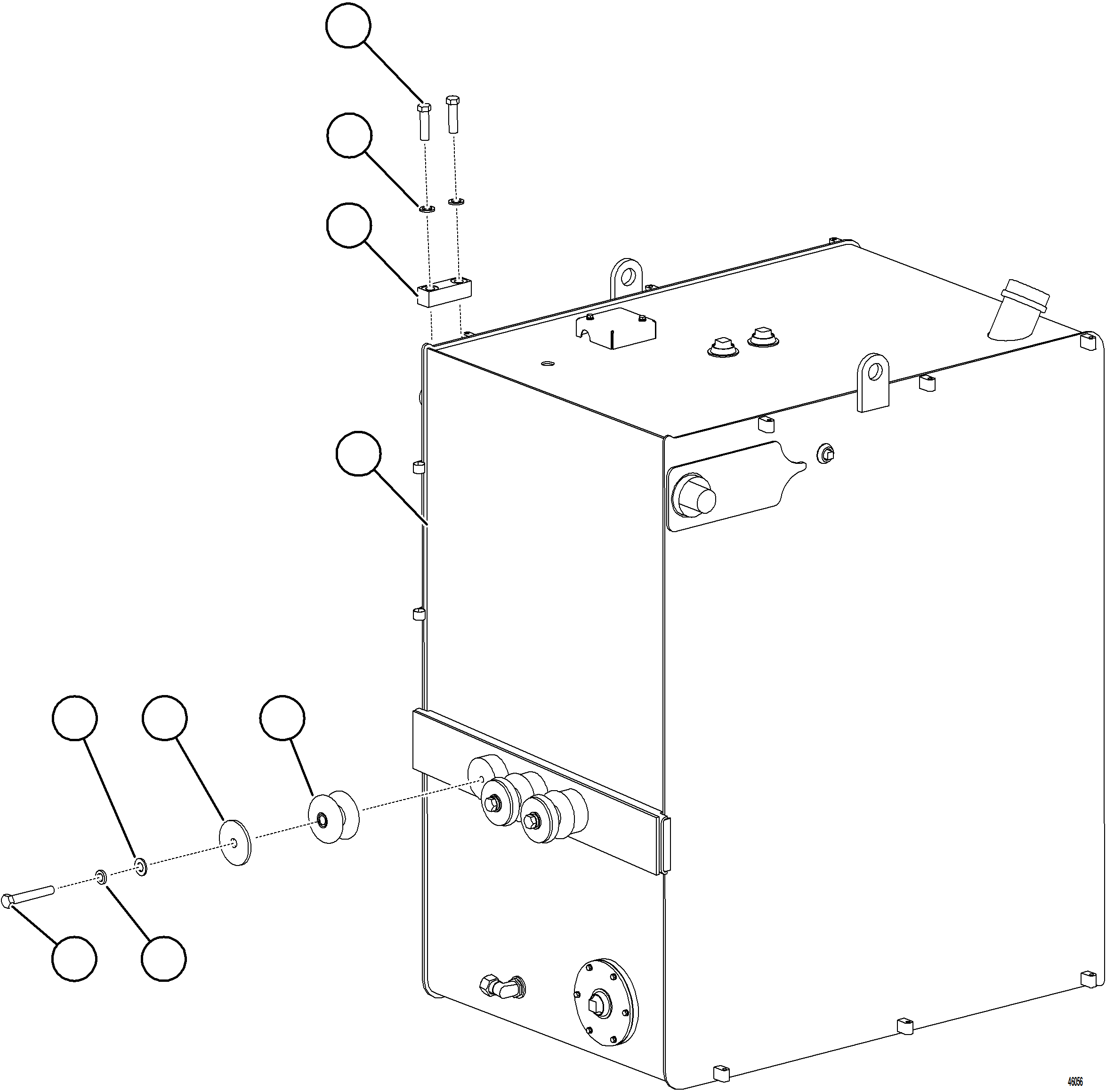 Komatsu parts book diagram for AFE84-P 730E-10 S/N A50051 - A50054  KAL: FUEL TANK INSTALLATION
