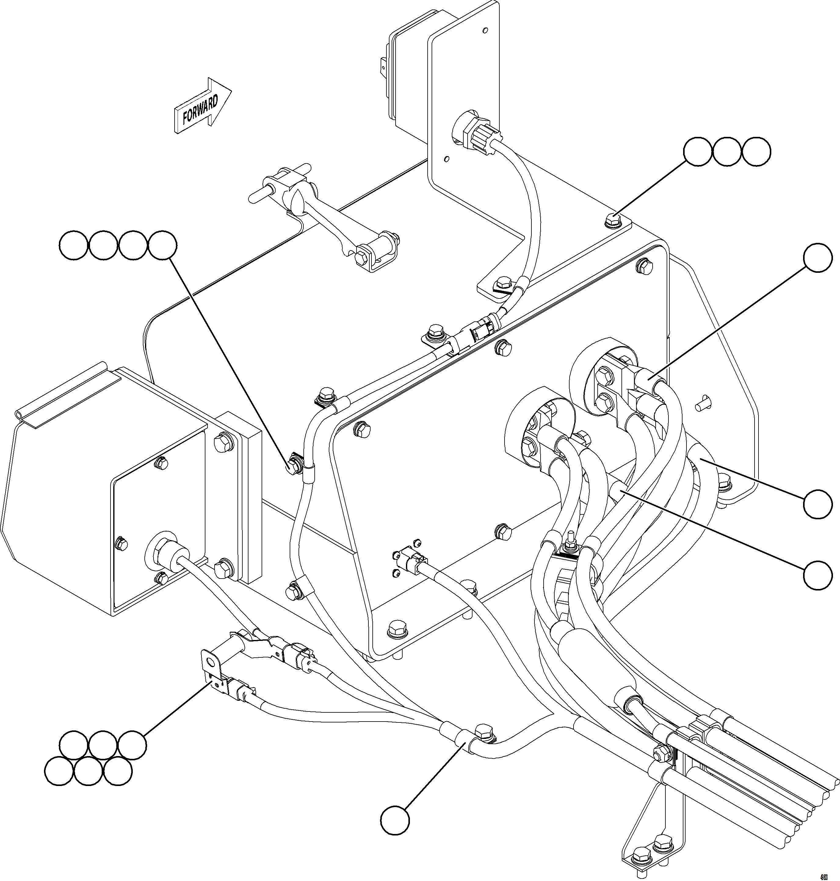 Komatsu parts book diagram for AFE84-P 730E-10 S/N A50051 - A50054  KAL: ISOLATION BOX EXTERNAL WIRING    2/2