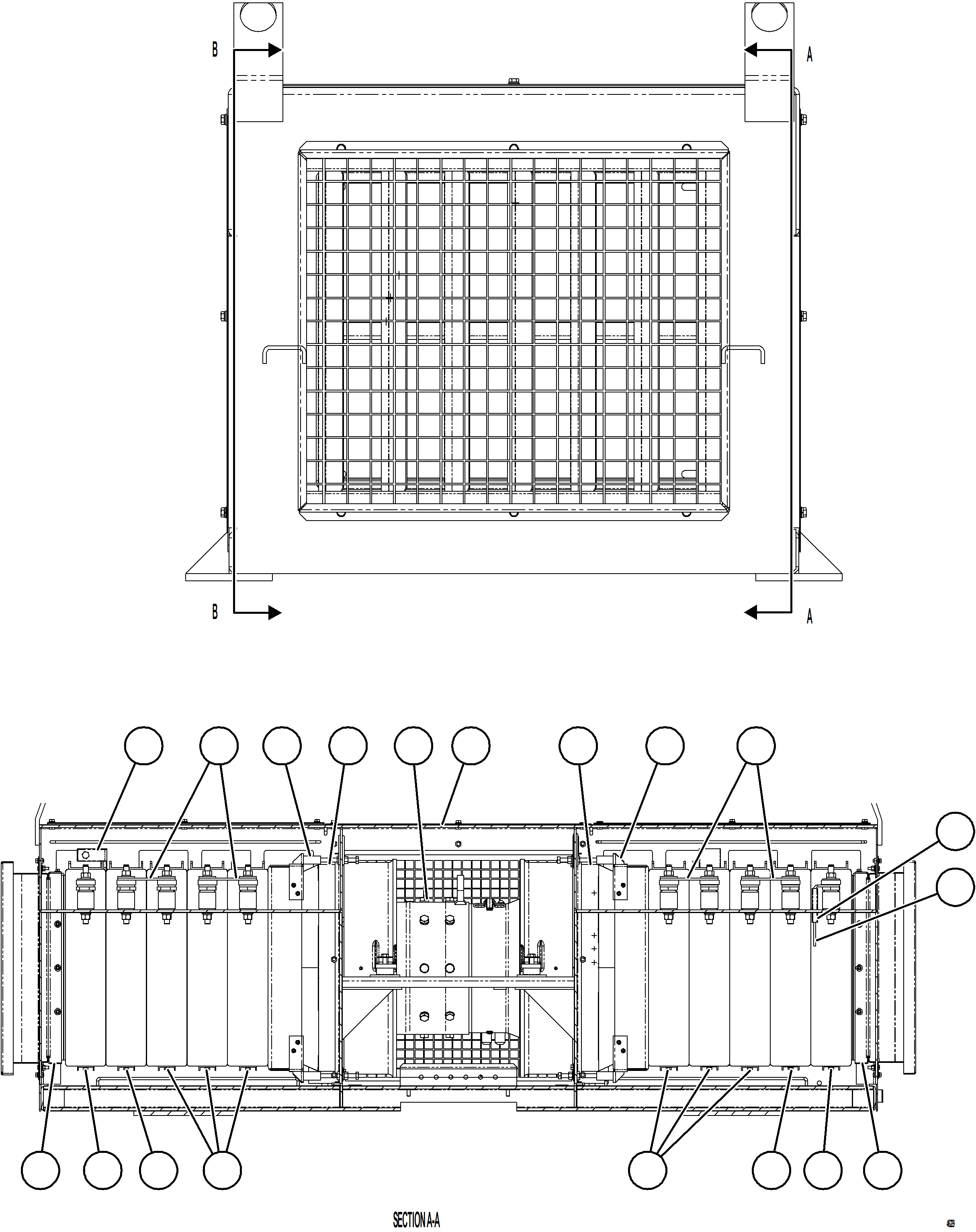 Komatsu parts book diagram for AFE84-P 730E-10 S/N A50051 - A50054  KAL: RETARDING GRID    1/5