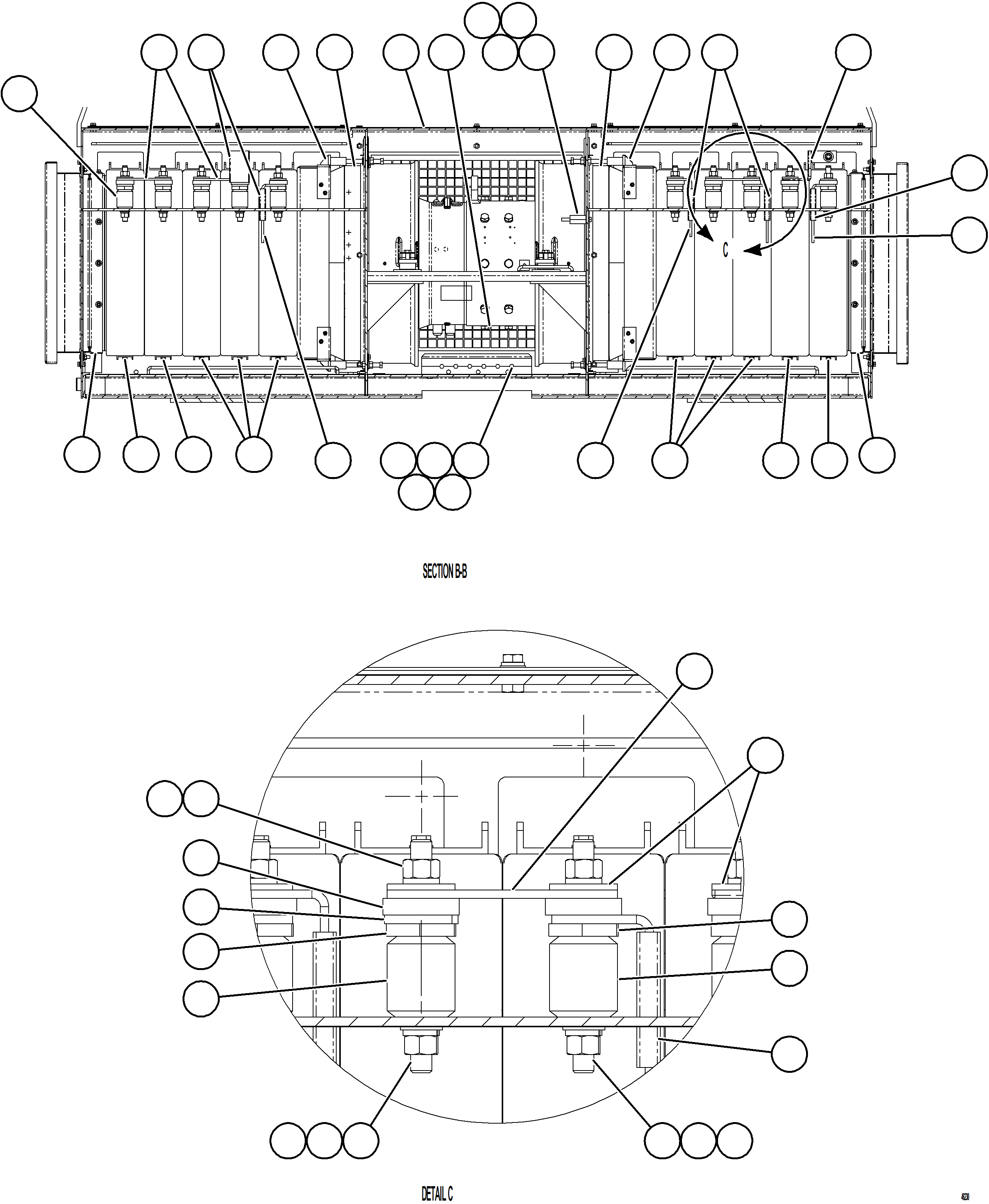 Komatsu parts book diagram for AFE84-P 730E-10 S/N A50051 - A50054  KAL: RETARDING GRID    2/5