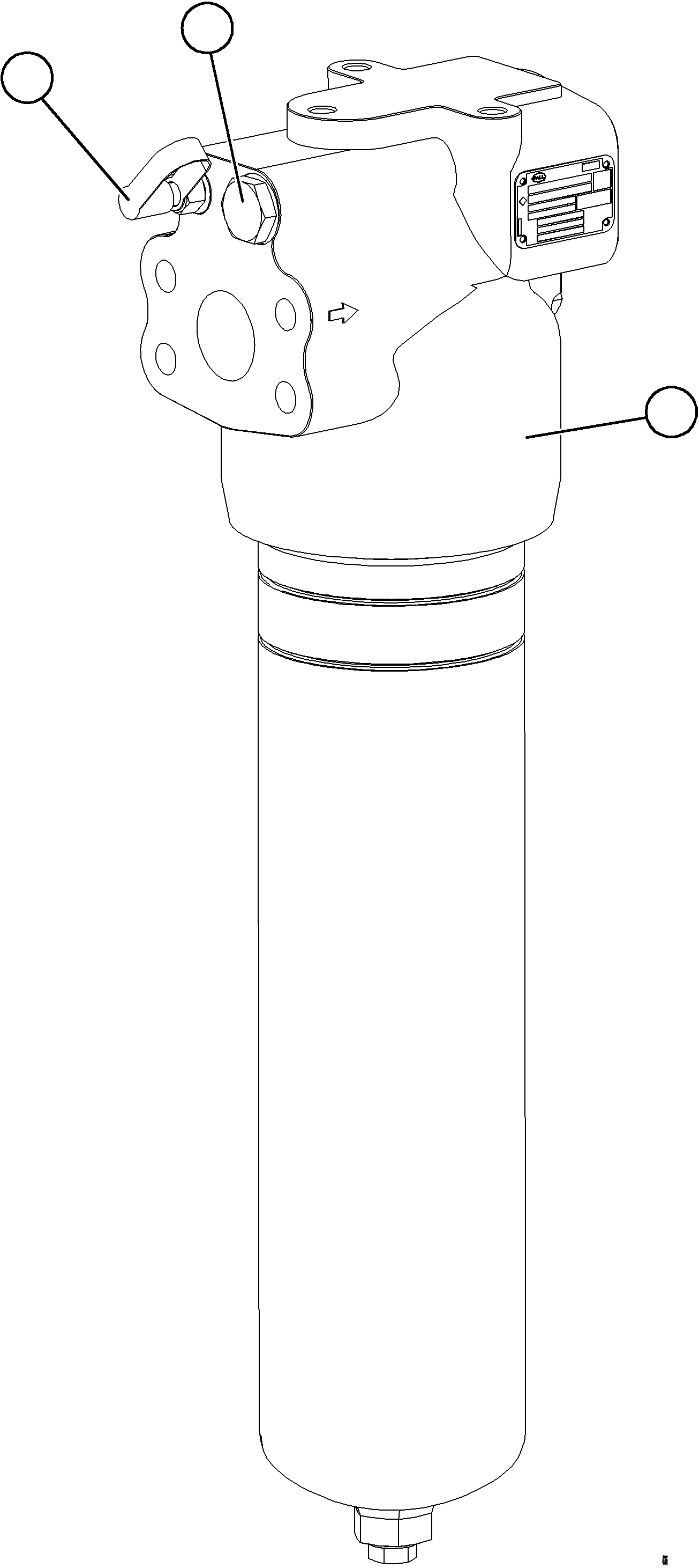 Komatsu parts book diagram for AFE84-P 730E-10 S/N A50051 - A50054  KAL: STEERING FILTER ASSEMBLY