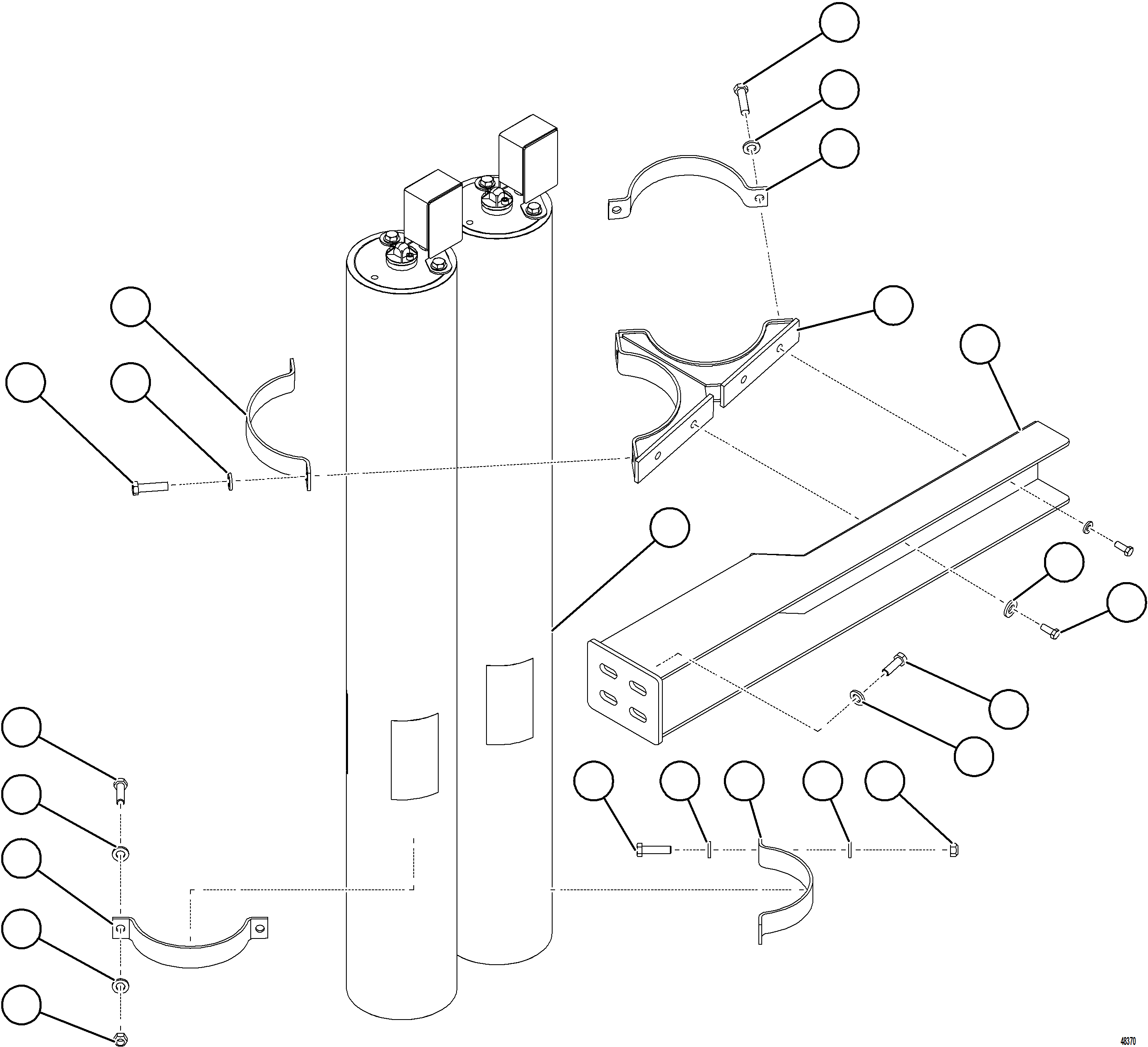 Komatsu parts book diagram for AFE84-P 730E-10 S/N A50051 - A50054  KAL: STEERING ACCUMULATOR INSTALLATION    1/2