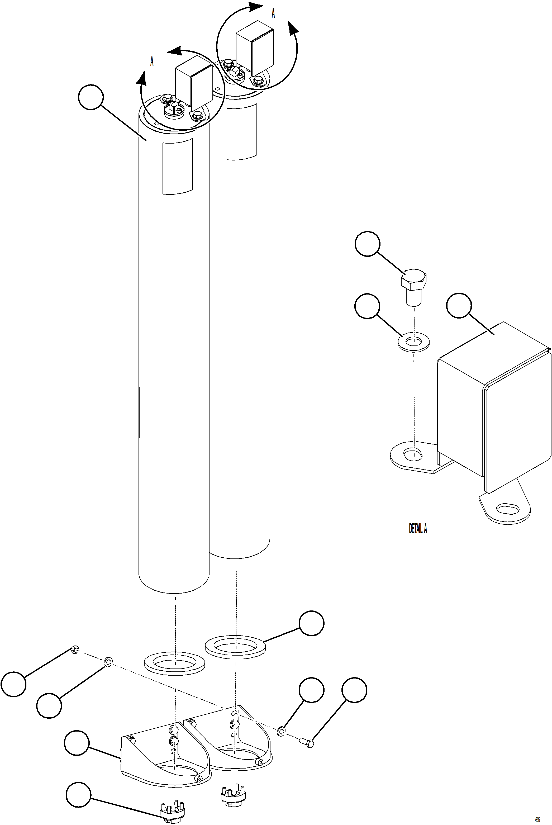 Komatsu parts book diagram for AFE84-P 730E-10 S/N A50051 - A50054  KAL: STEERING ACCUMULATOR INSTALLATION    2/2