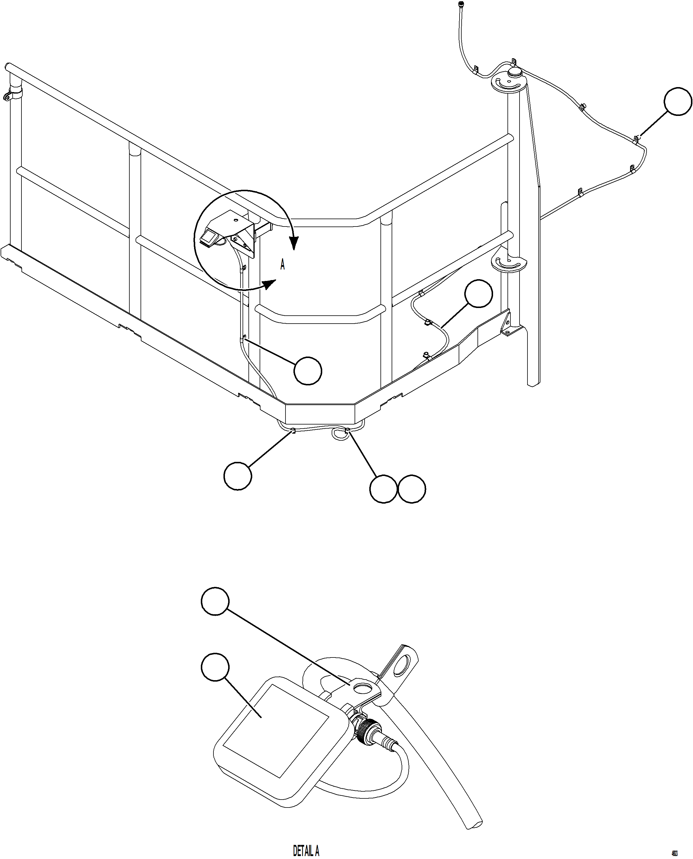 Komatsu parts book diagram for AFE84-P 730E-10 S/N A50051 - A50054  KAL: SATELLITE ANTENNA INSTALLATION