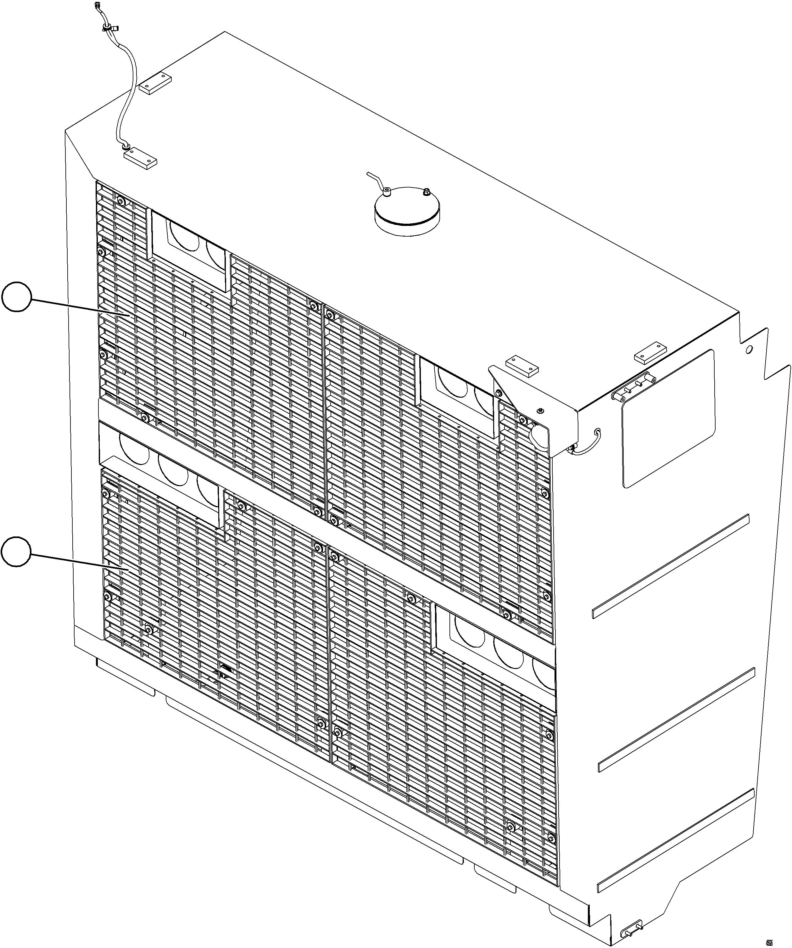 Komatsu parts book diagram for AFE84-P 730E-10 S/N A50051 - A50054  KAL: GRILLE INSERTS