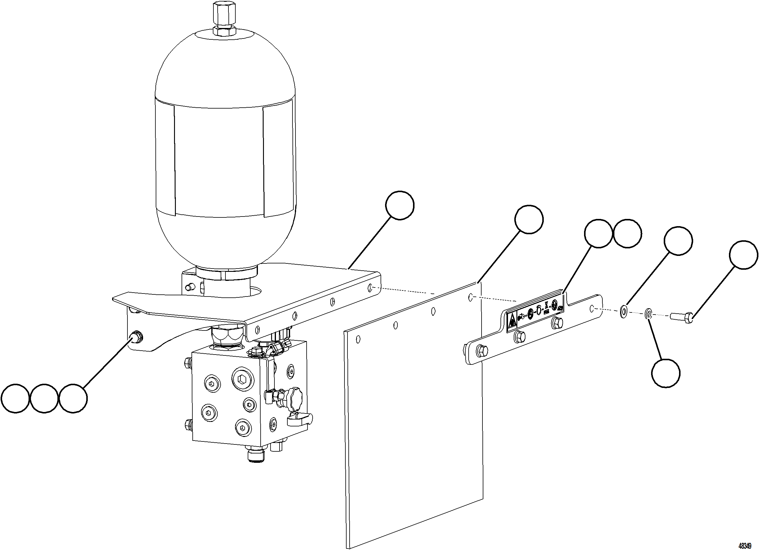 Komatsu parts book diagram for AFE84-P 730E-10 S/N A50051 - A50054  KAL: AUXILIARY HYDRAULIC MANIFOLD MUD FLAP