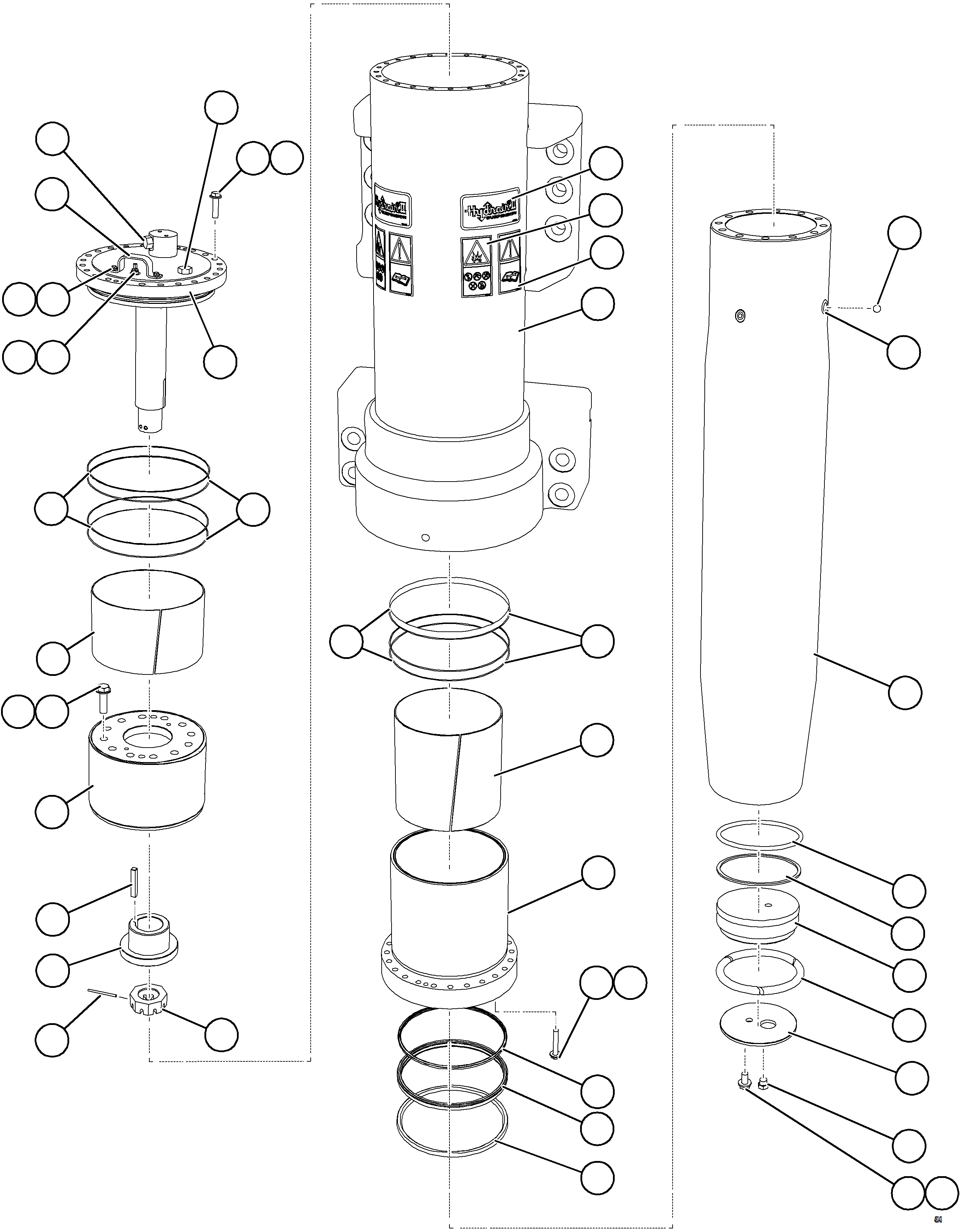 Komatsu parts book diagram for AFE84-P 730E-10 S/N A50051 - A50054  KAL: FRONT SUSPENSION ASSEMBLY