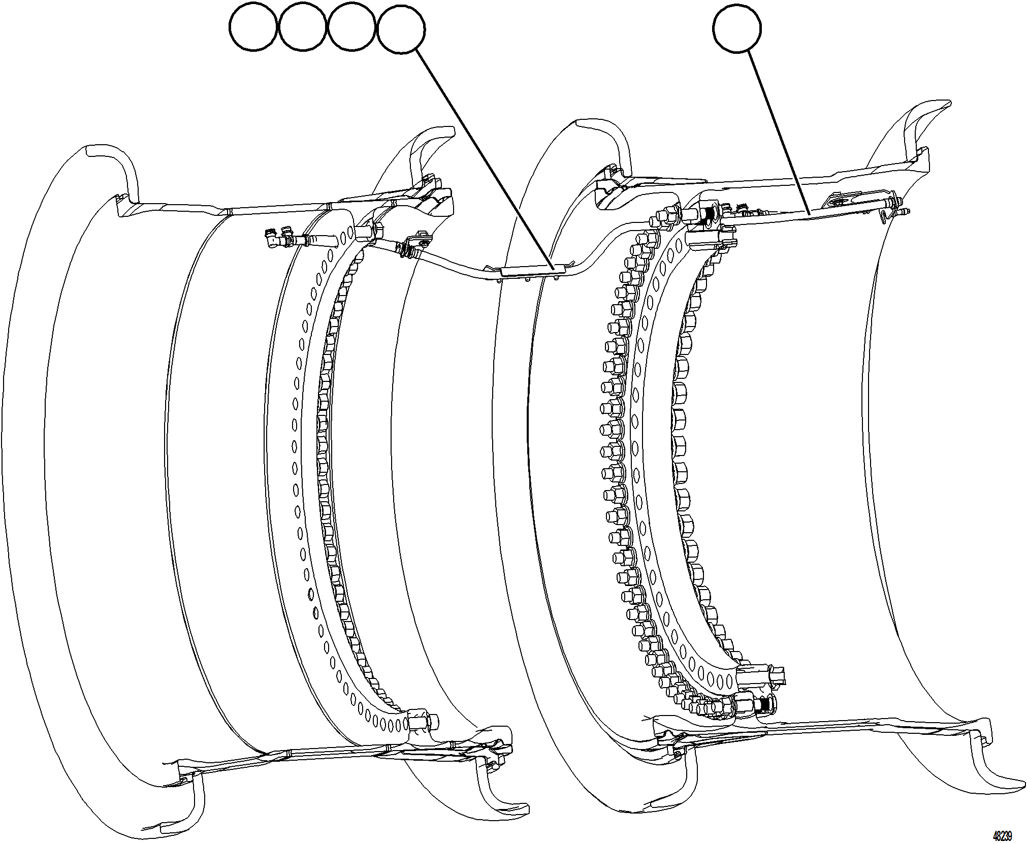Komatsu parts book diagram for AFE84-P 730E-10 S/N A50051 - A50054  KAL: TIRE INFLATION COMPONENTS - REAR EXTENSION