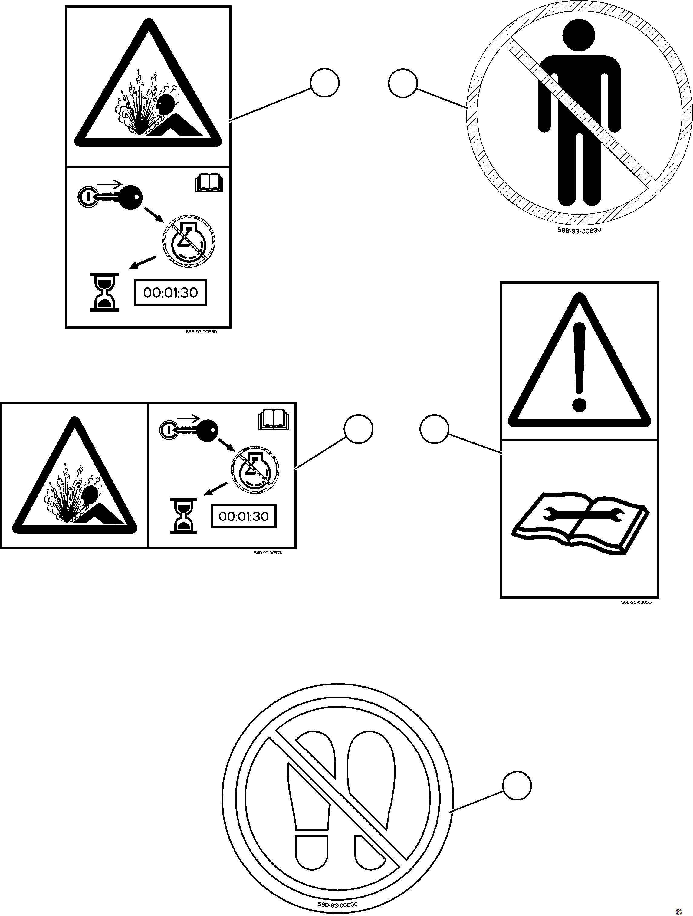 Komatsu parts book diagram for AFE84-P 730E-10 S/N A50051 - A50054  KAL: SAFETY LABELS    3/7