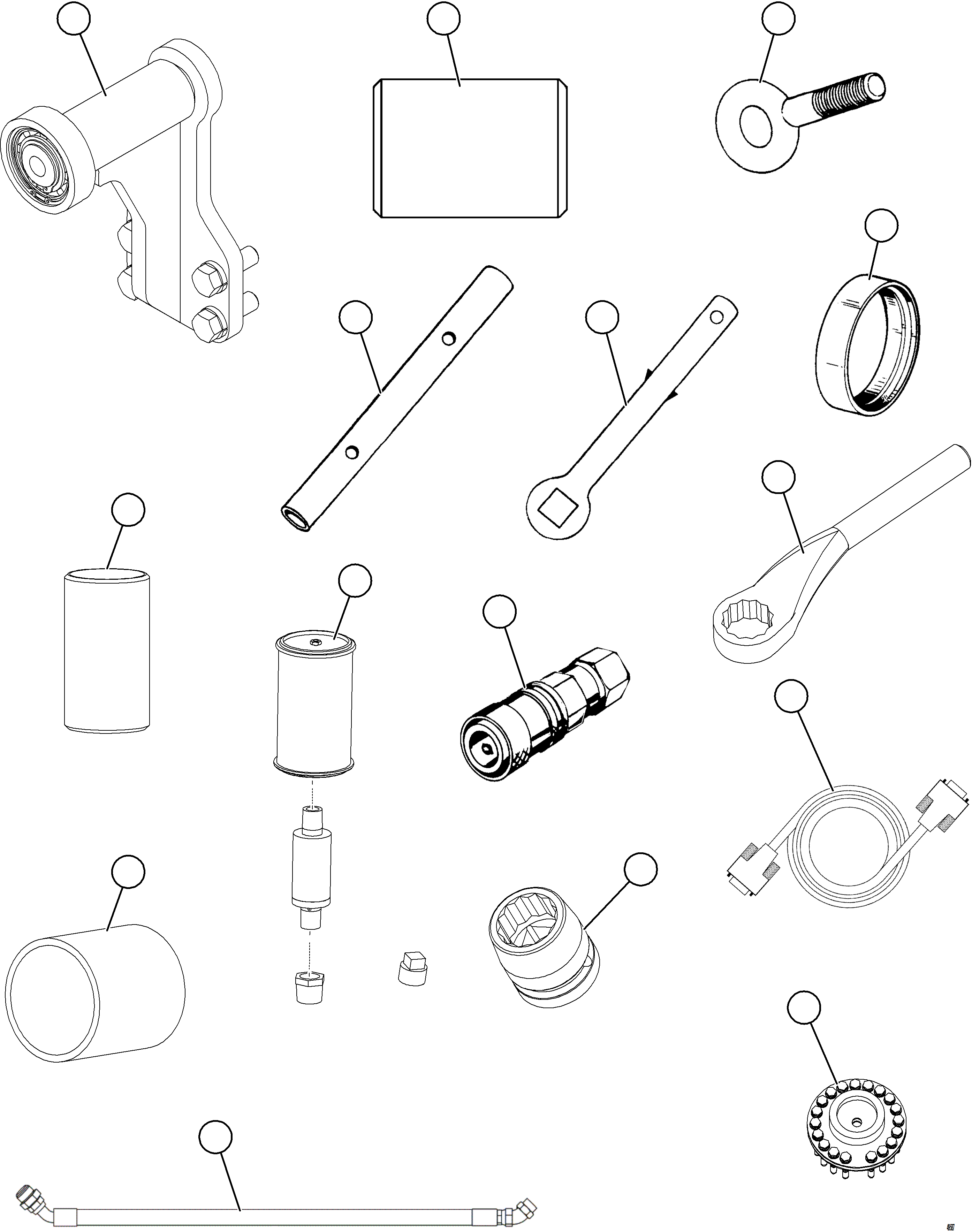 Komatsu parts book diagram for AFE84-P 730E-10 S/N A50051 - A50054  KAL: SPECIAL TOOL GROUP