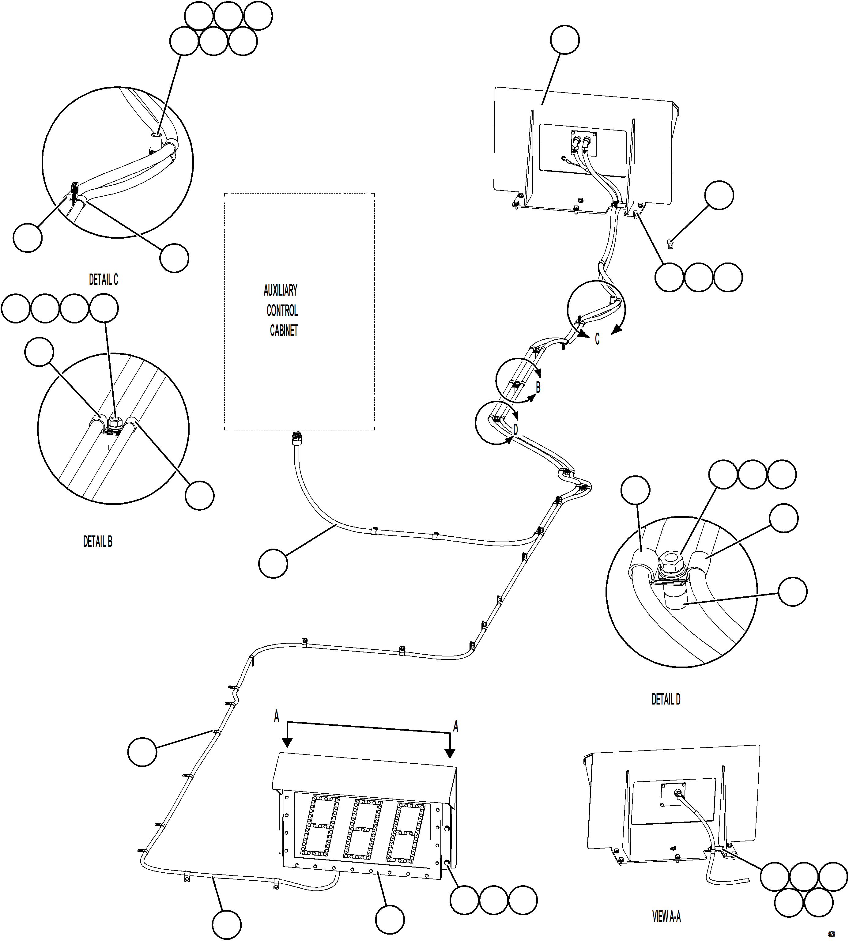 Komatsu parts book diagram for AFE84-P 730E-10 S/N A50051 - A50054  KAL: PLM SCOREBOARD