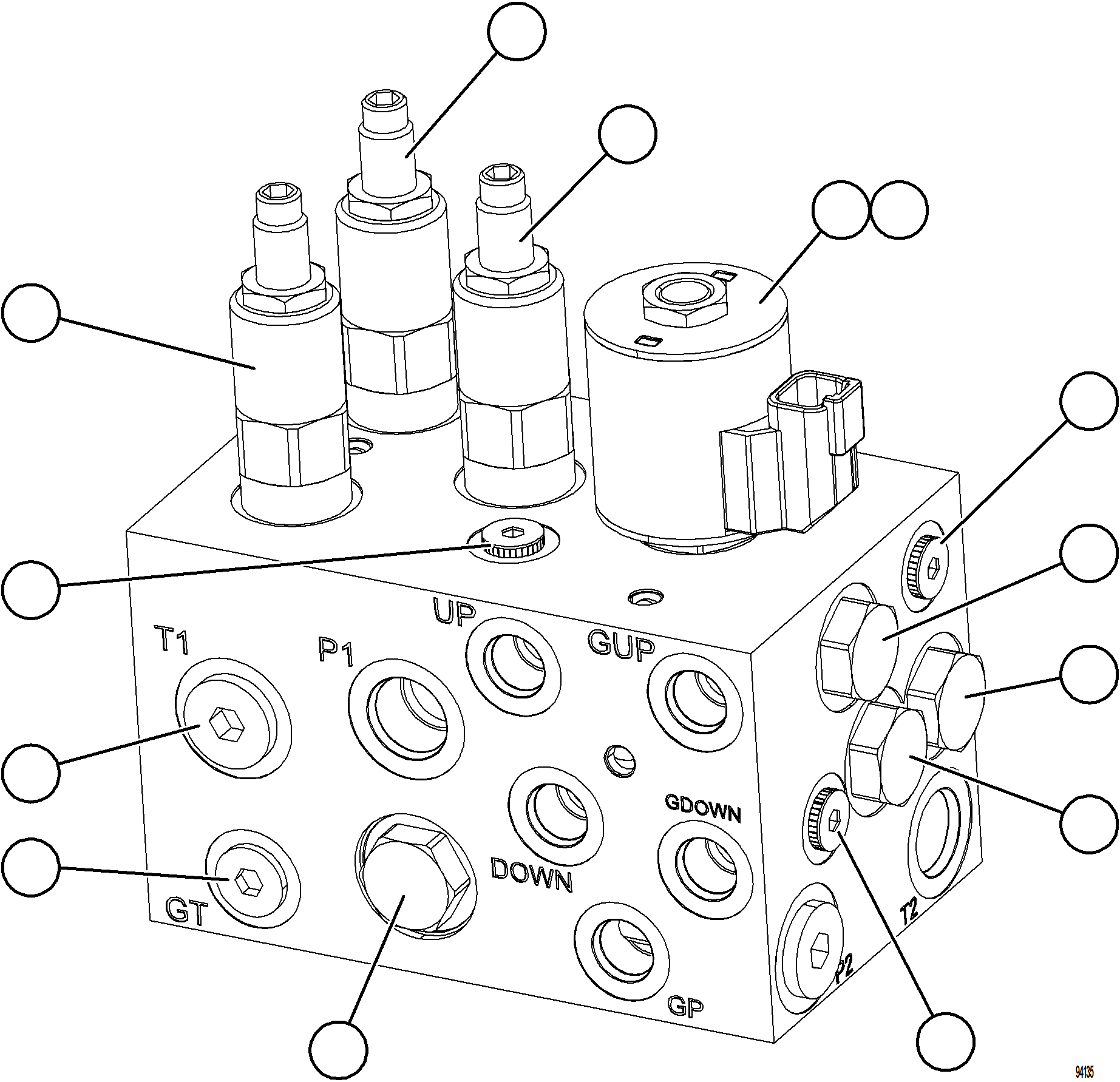 Komatsu parts book diagram for AFE84-P 730E-10 S/N A50051 - A50054  KAL: MANIFOLD ASSEMBLY