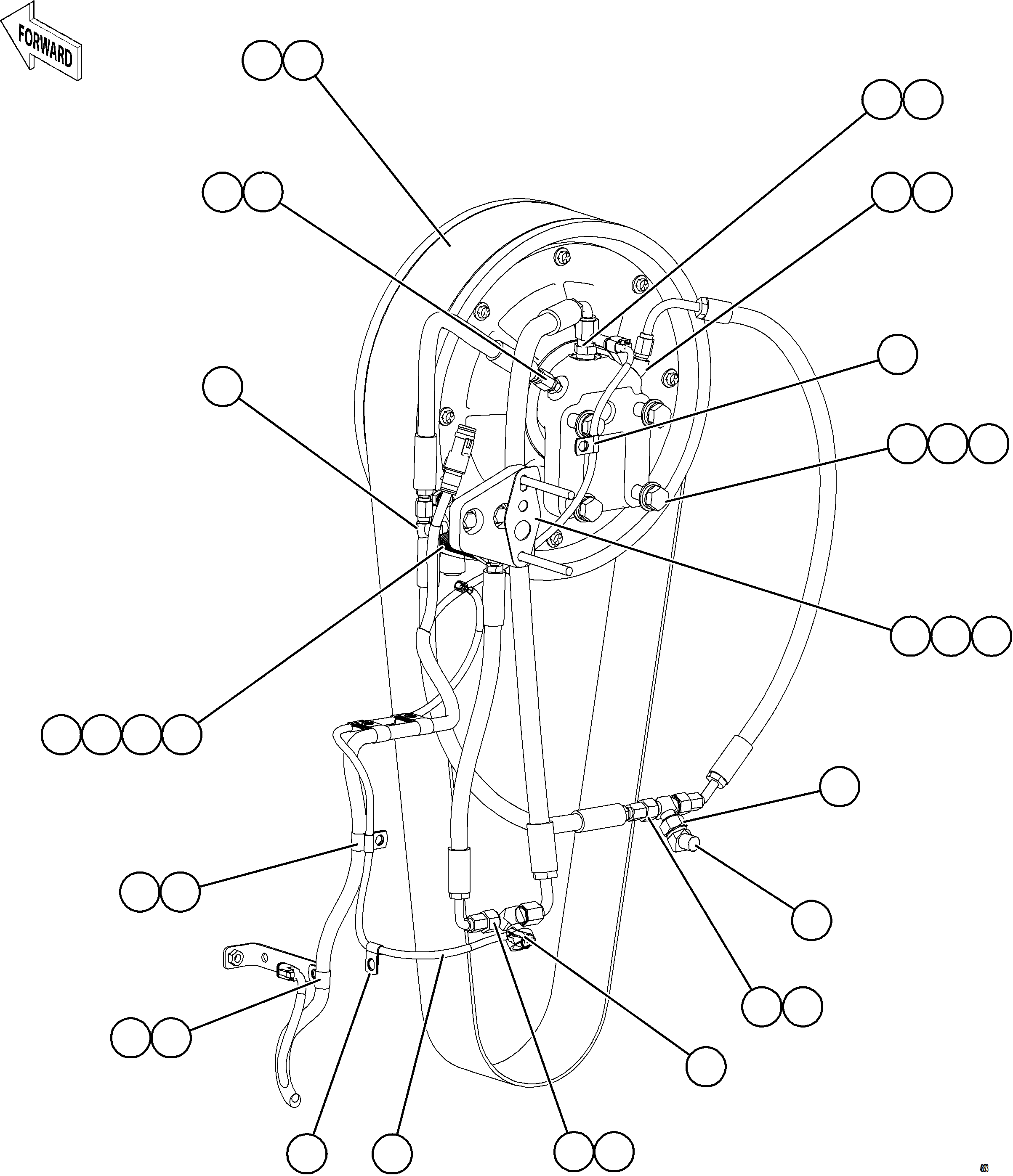 Komatsu parts book diagram for AFE84-R 730E-10 S/N A50056 - A50058  KSA: FAN DRIVE SYSTEM